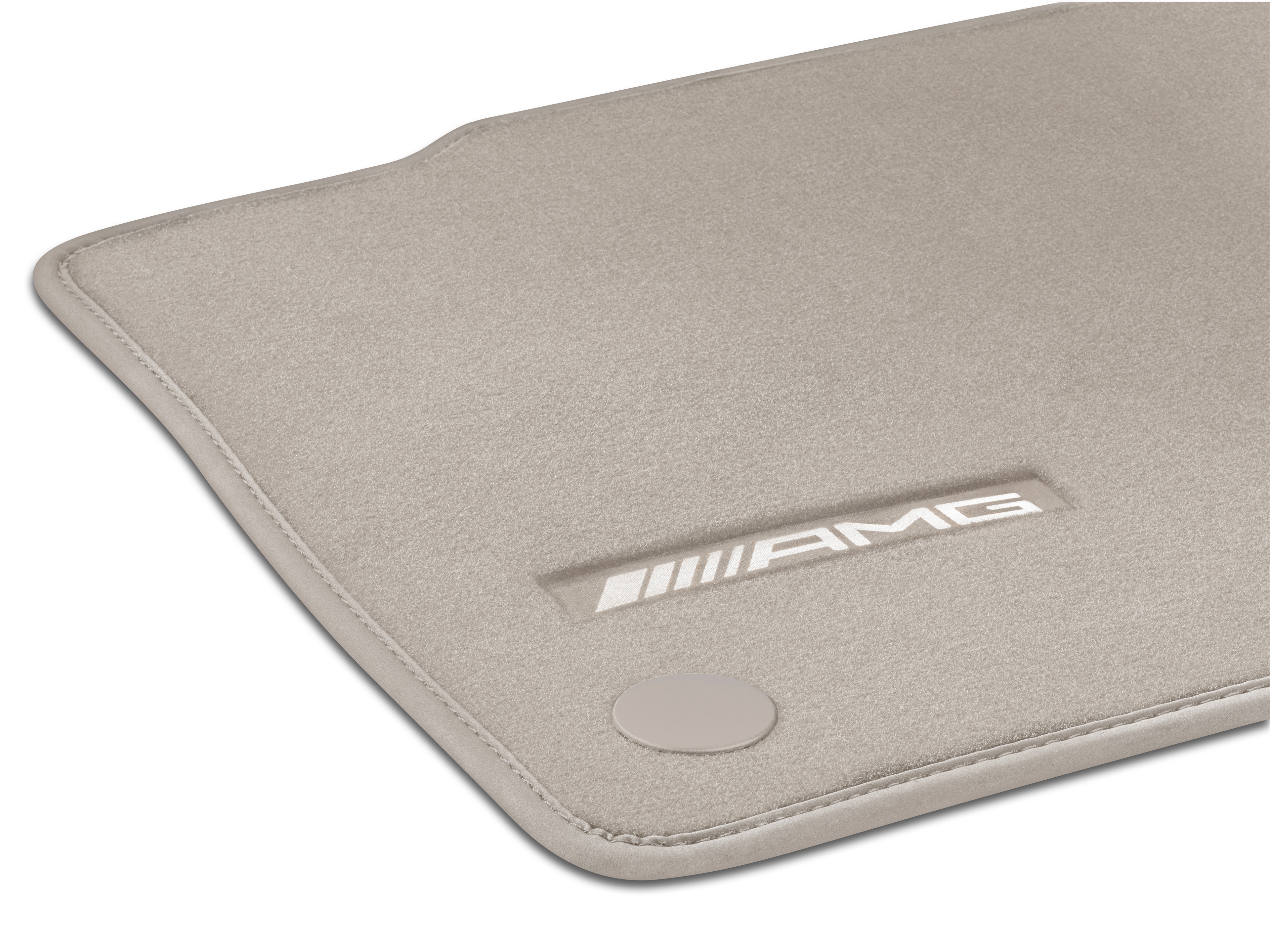 AMG velour floor mats, Set, Set of 2 - RHD, macchiato beige