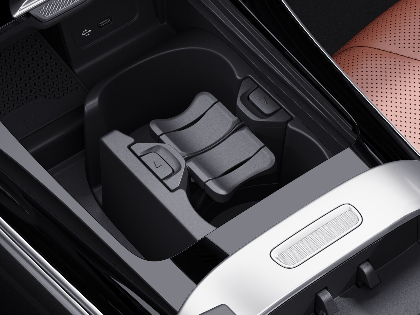 Drinks holder, Centre console - black, Plastic