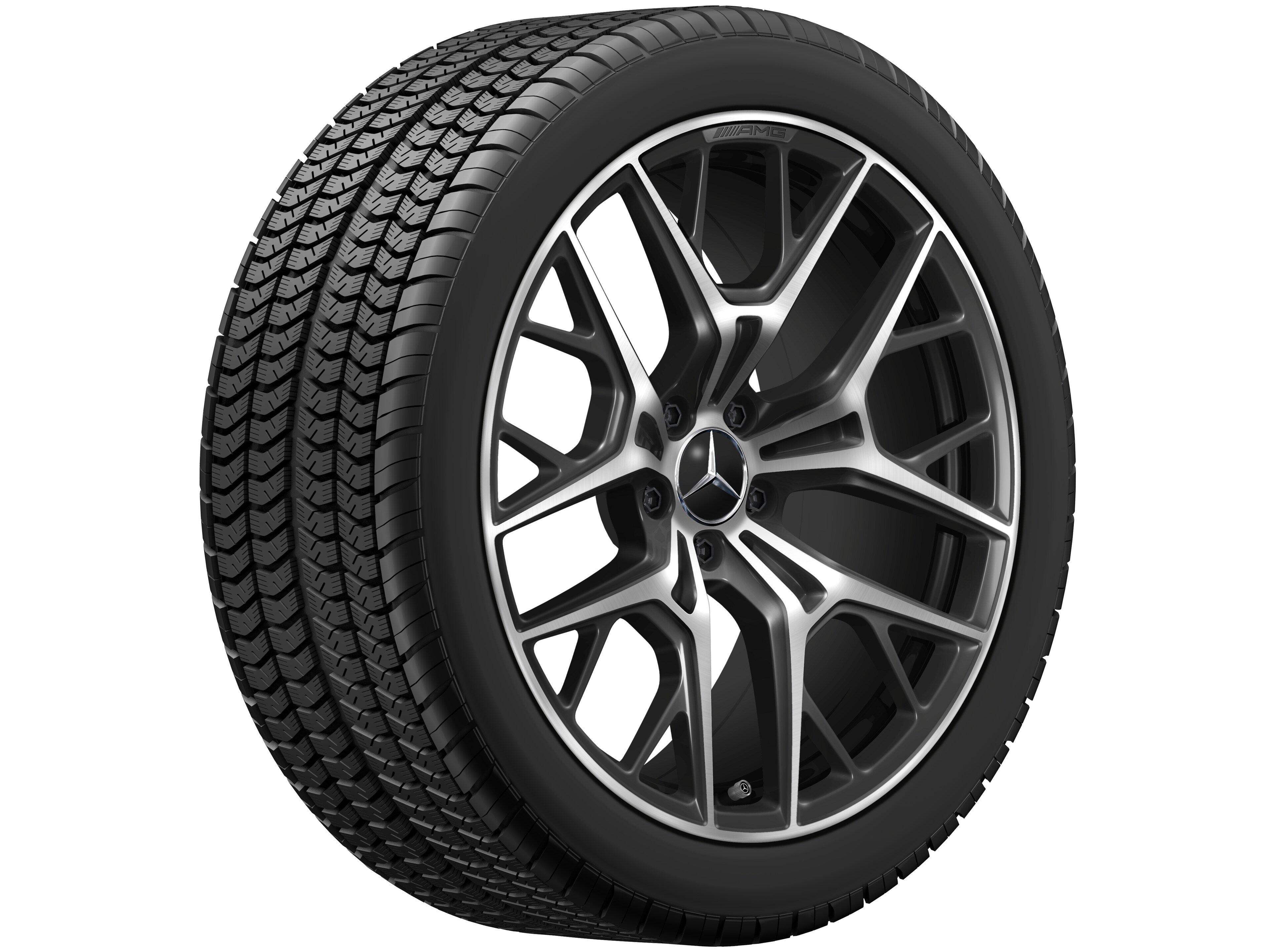 AMG light-alloy wheel, in cross-spoke design, 50.8 cm (20-inch) - 9 J x 20 ET 32, black, high-sheen
