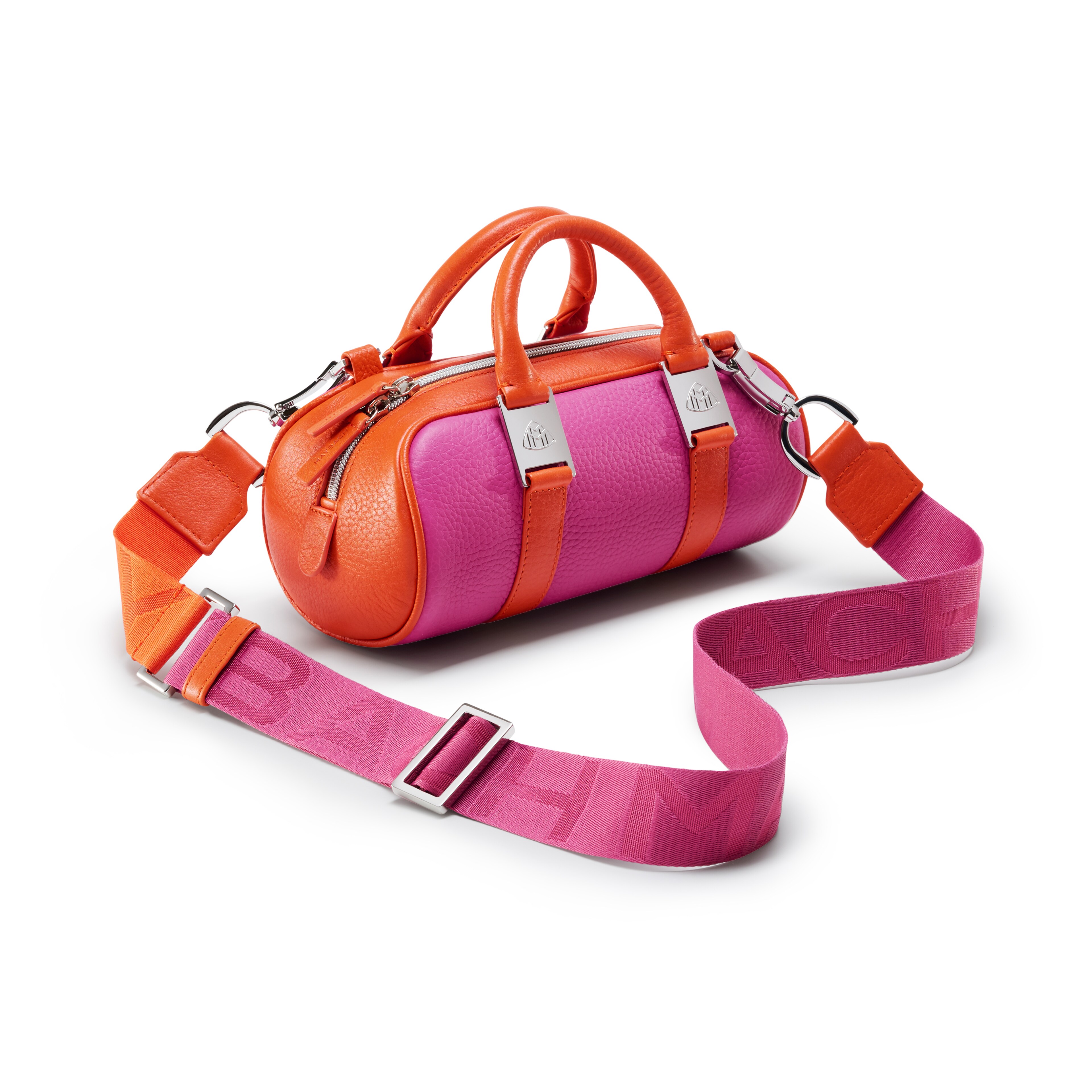 Women's handbag, Mercedes-Maybach - pink / orange, Leather