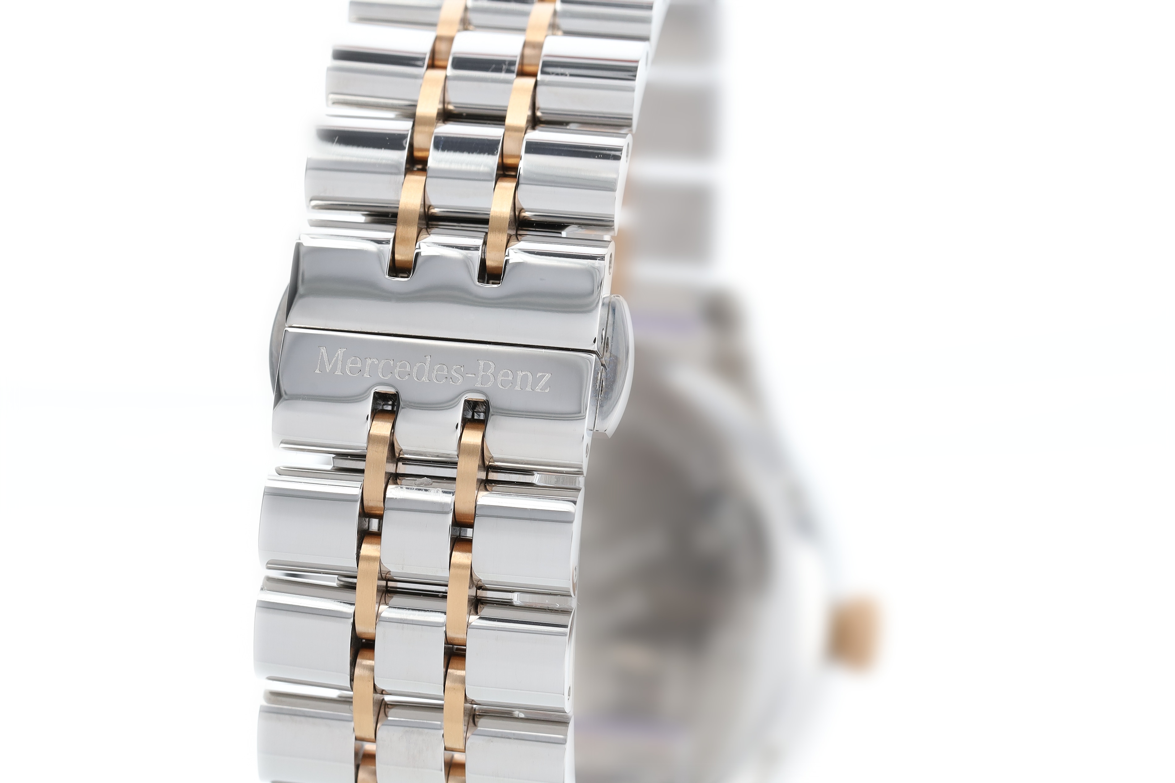 Men's wristwatch, Classic, Elegance - black / silver-coloured / rosé gold colour, Stainless steel