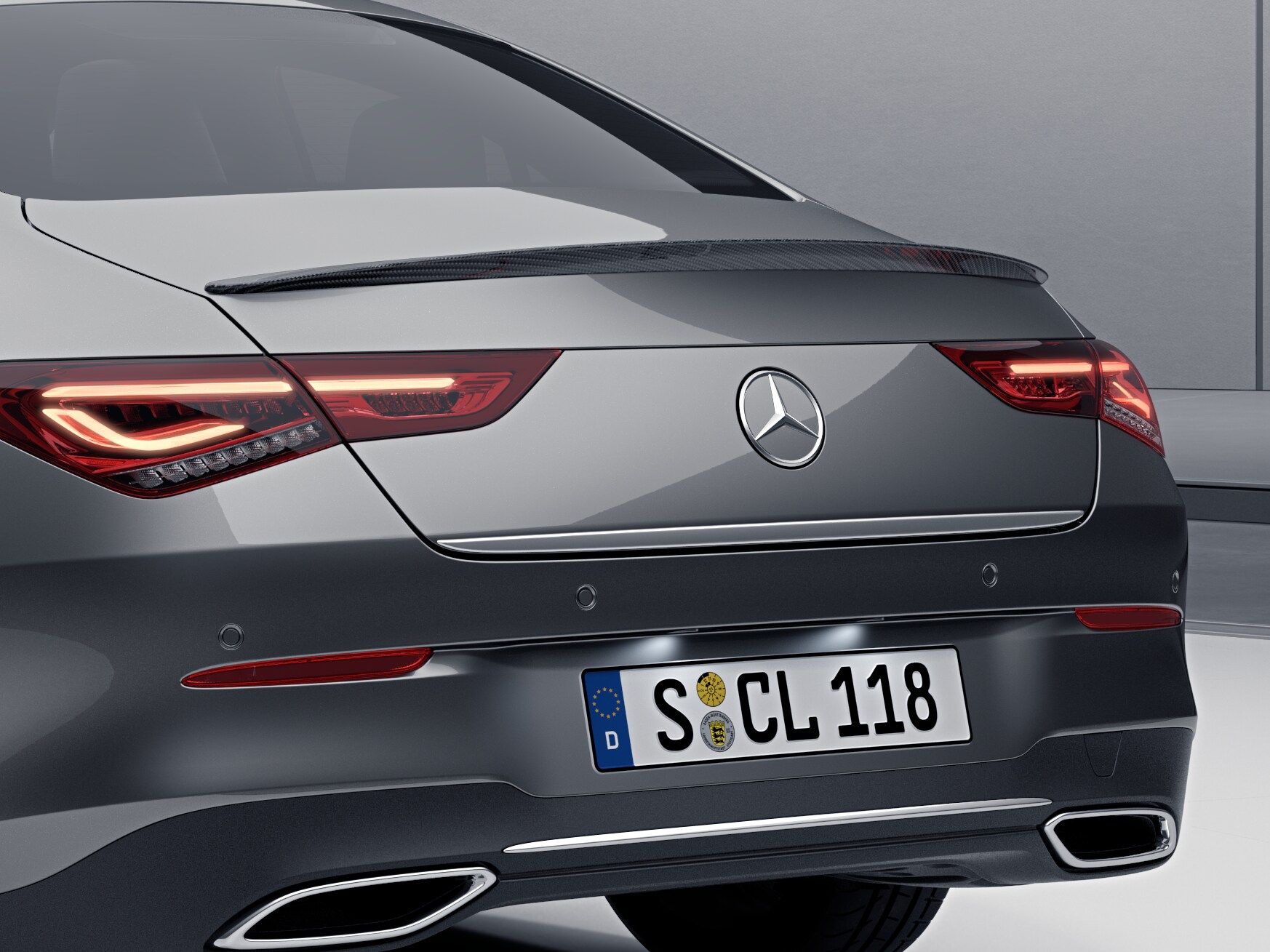 Rear spoiler, Carbon-Style - carbon fibre look