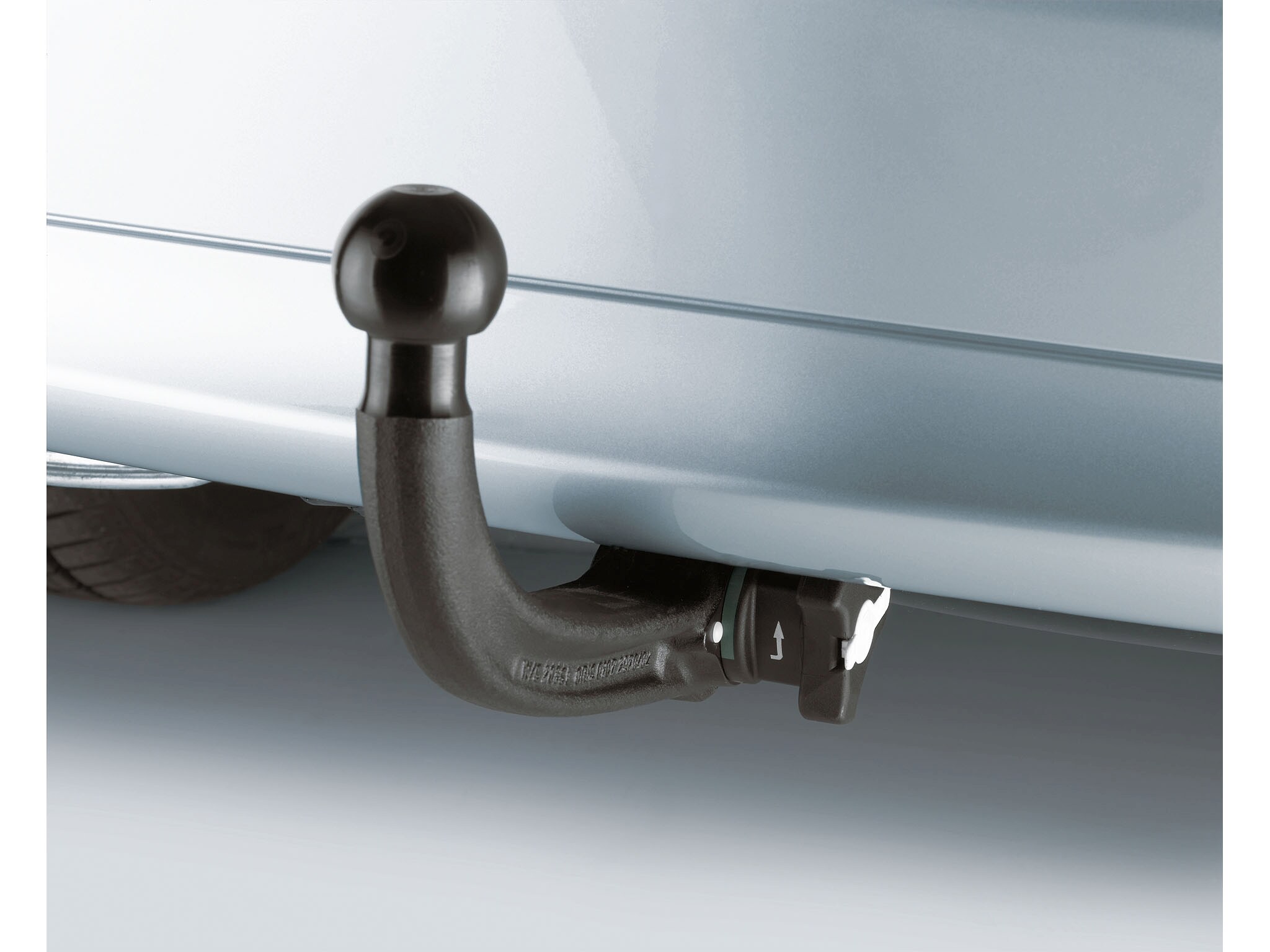 Trailer hitch, detachable, for vehicles without level control - Steel, painted