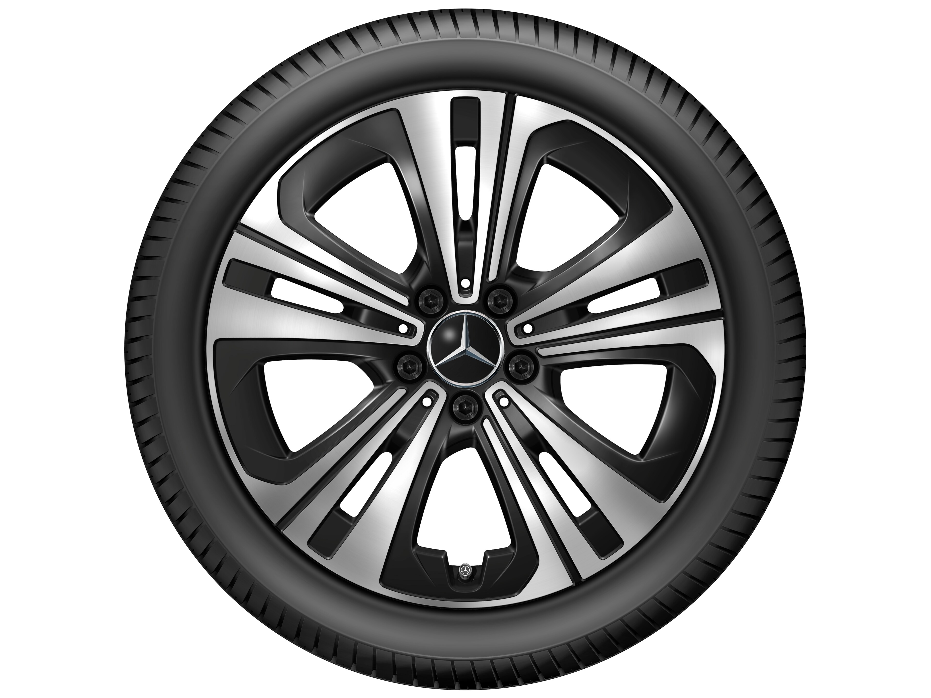 5-twin-spoke wheel, Aero, 45.7 cm (18-inch) - 7,5 J x 18 ET 48,4, black, high-sheen