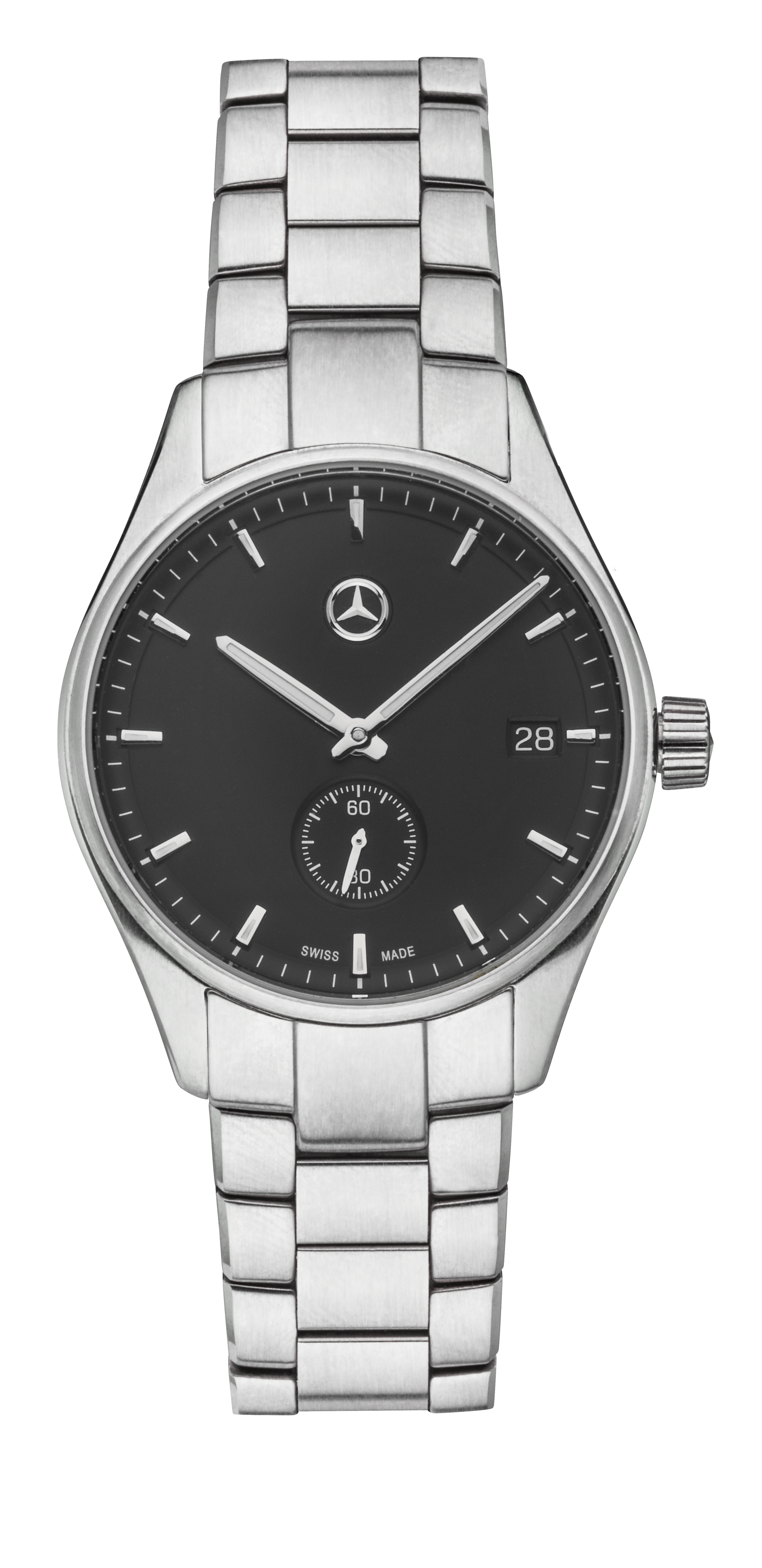 Watch, Women, Mercedes-Benz, business - black / silver-coloured, Stainless steel