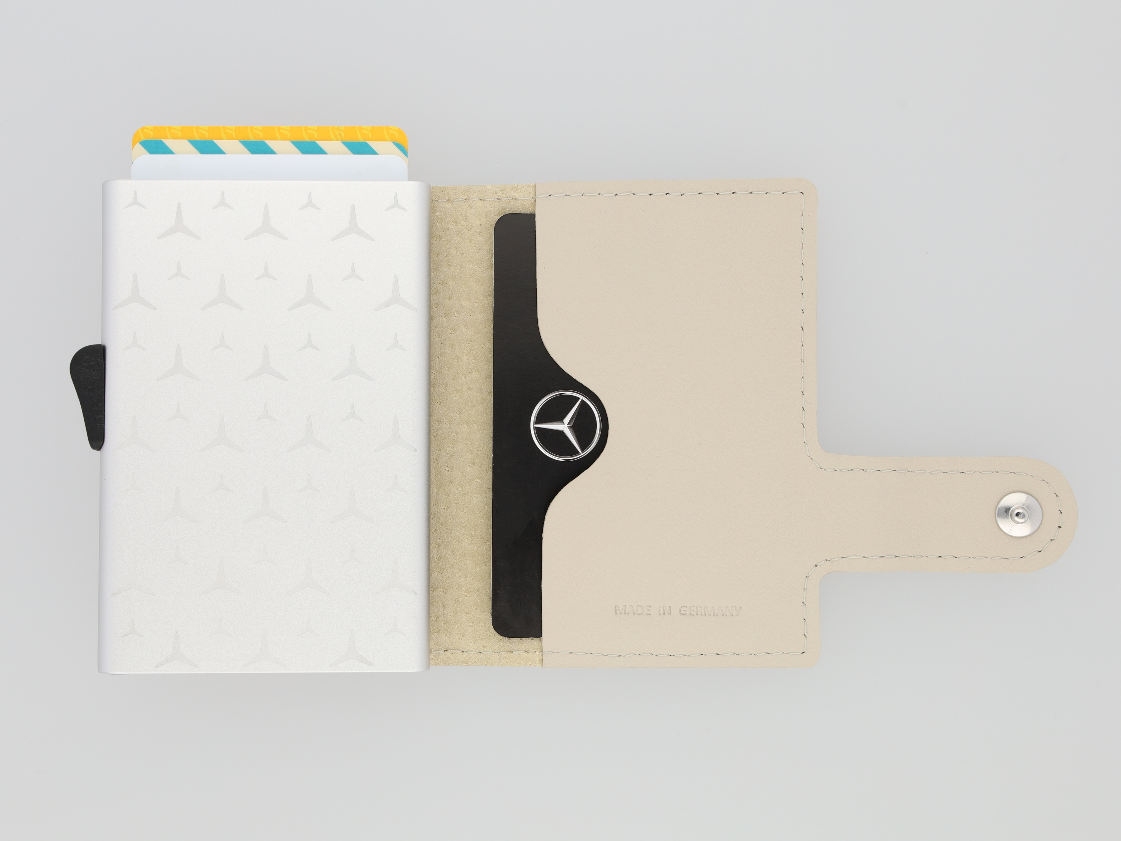 Mini wallet, Upcycling - macchiato beige, Leather