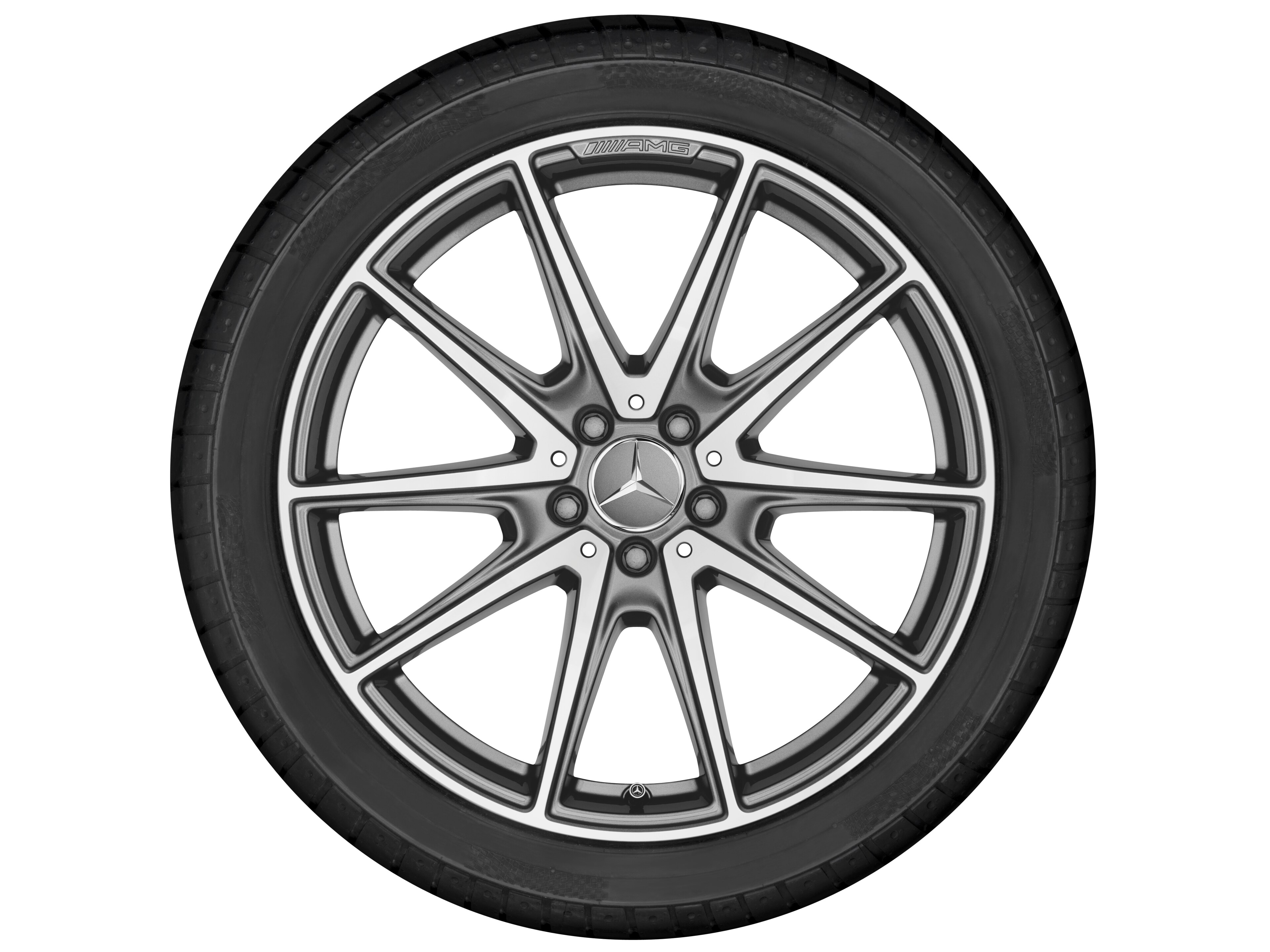 AMG 10-spoke wheel, 50.8 cm (20-inch) - 9,5 J x 20 ET 38, titanium grey, high-sheen