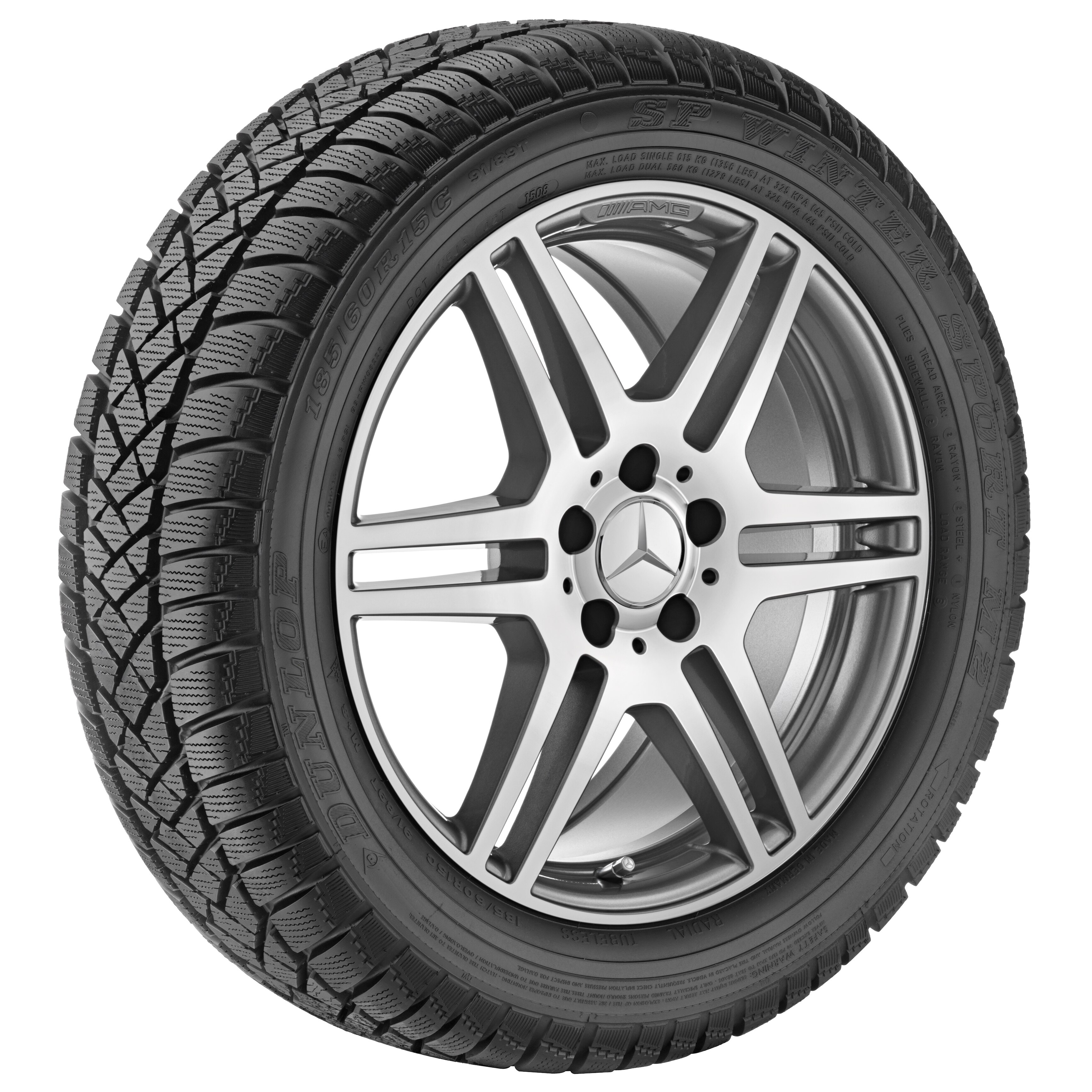 AMG 6-twin-spoke wheel, 45.7 cm (18-inch) - 8 J x 18 ET 45, titanium grey, high-sheen