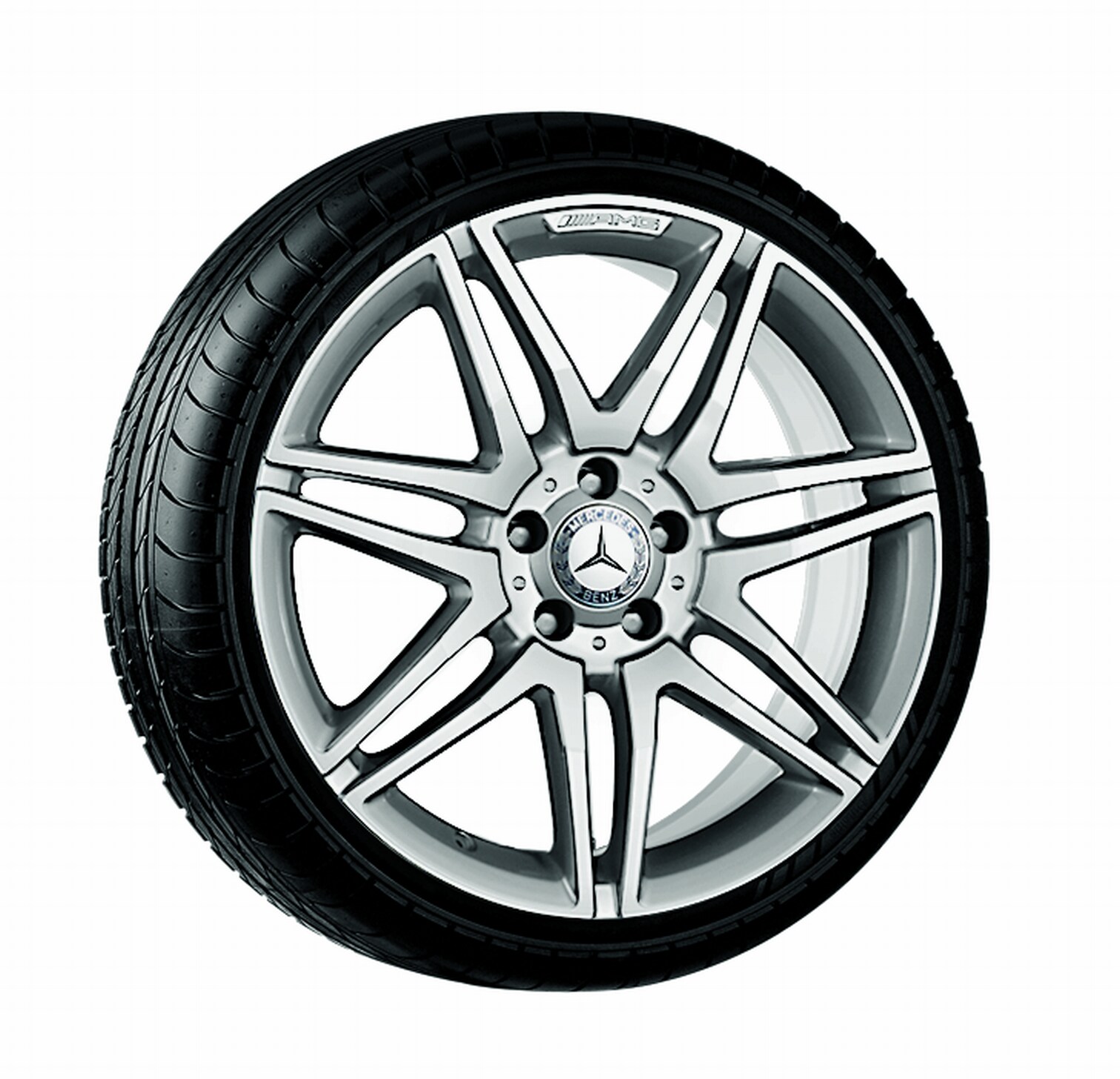 AMG 7-twin-spoke wheel, 48.3 cm (19-inch) - 8,5 J x 19 ET 44, silver-coloured, high-sheen