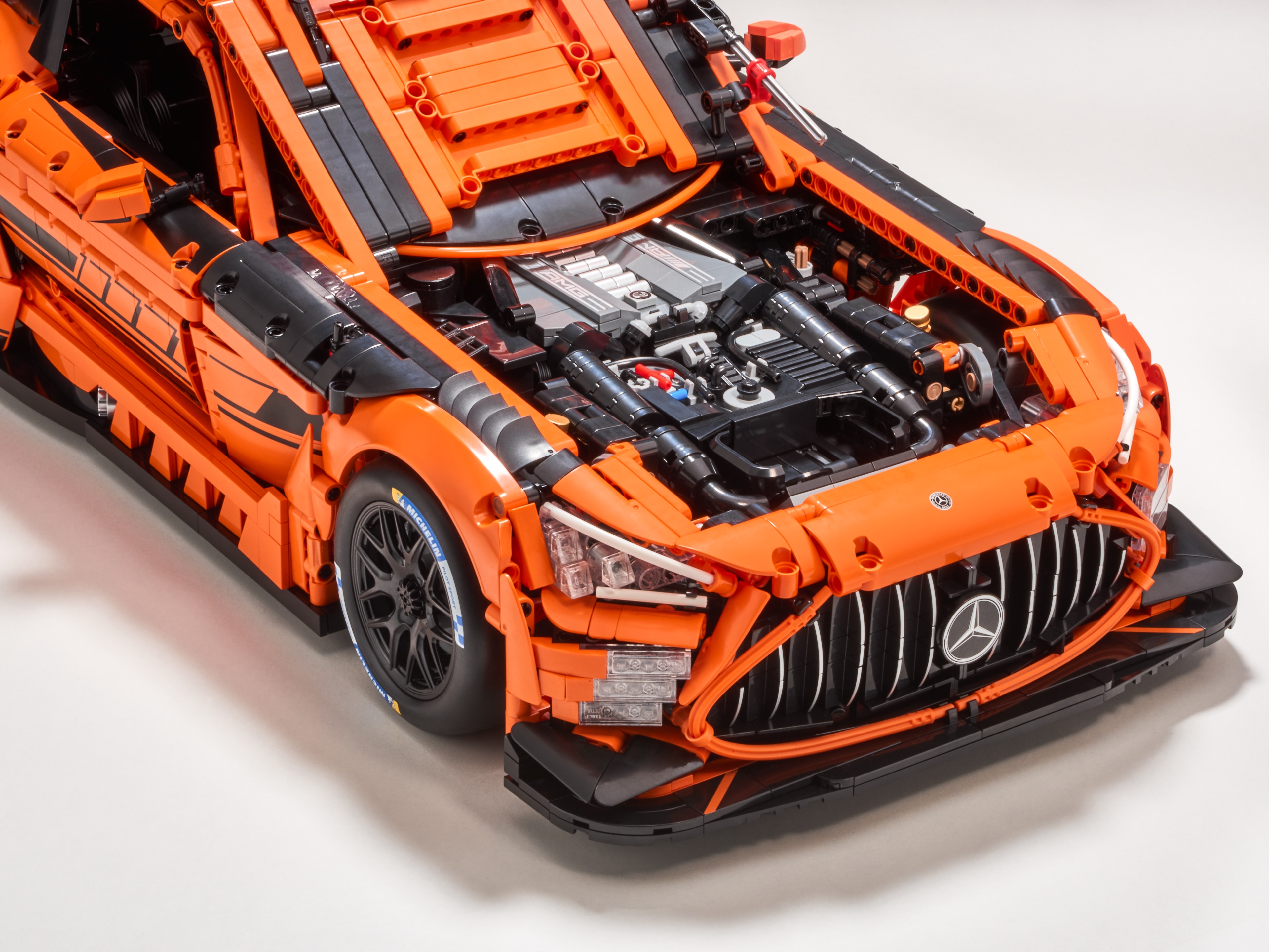 Mercedes-AMG GT3, Klemmbaustein Modell, C190 - orange, CaDa, 1:8