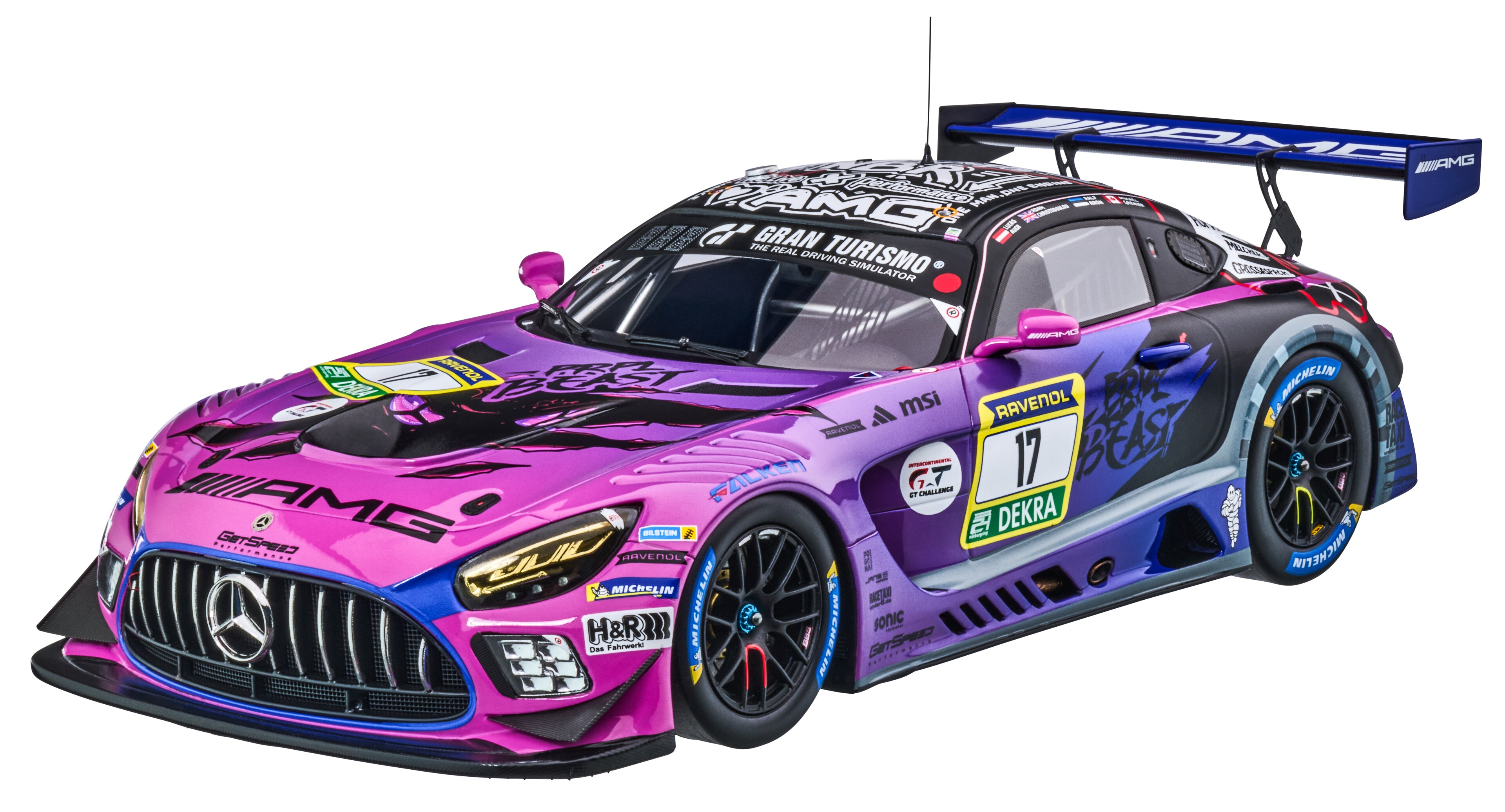 Mercedes-AMG GT3, ADAC RAVENOL 24h Nürburgring 2025, C190 - purple, Minimax, 1:18