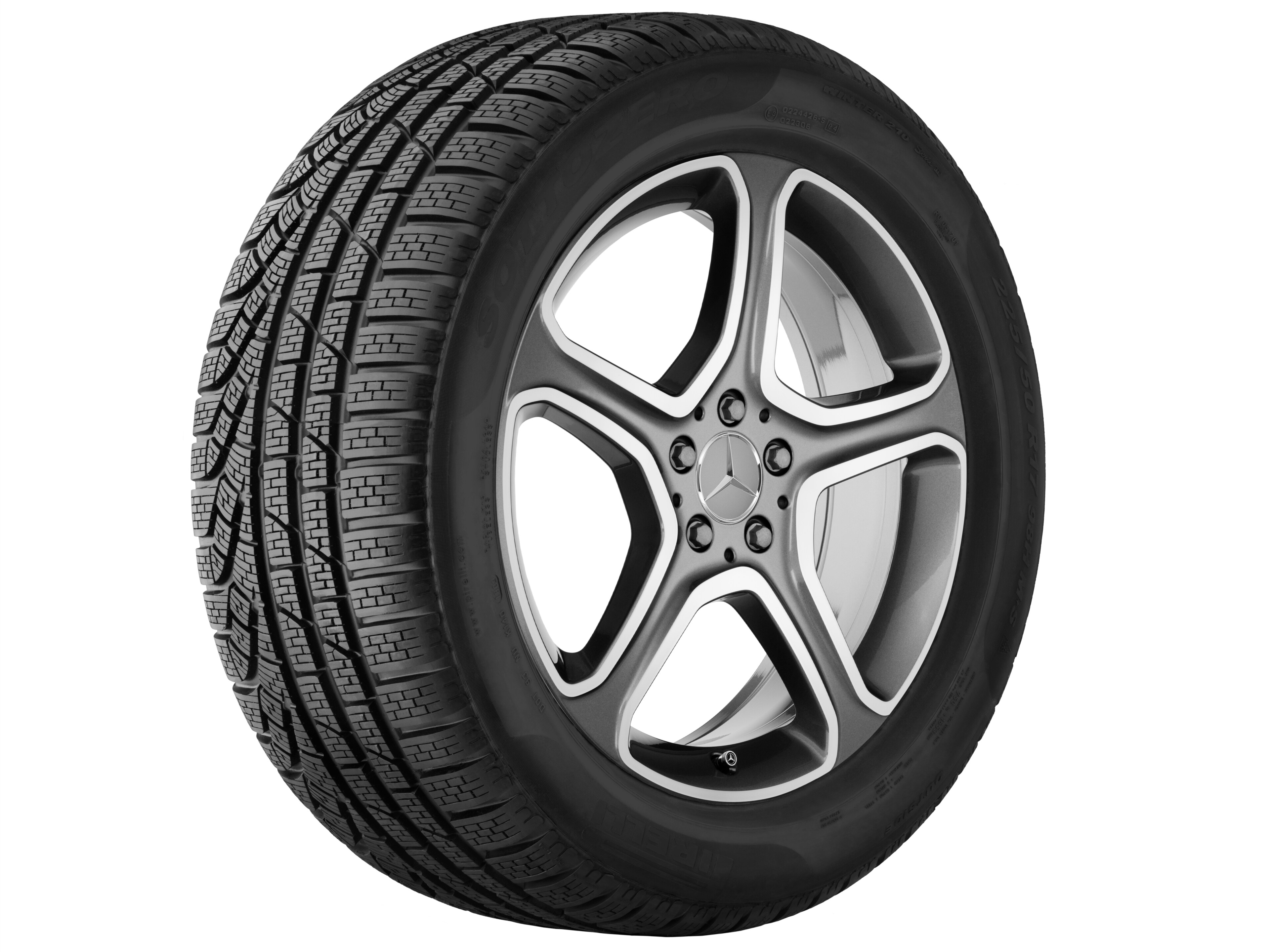 5-spoke wheel, 48.3 cm (19-inch) - 7,5 J x 19 ET 47, himalaya grey, high-sheen