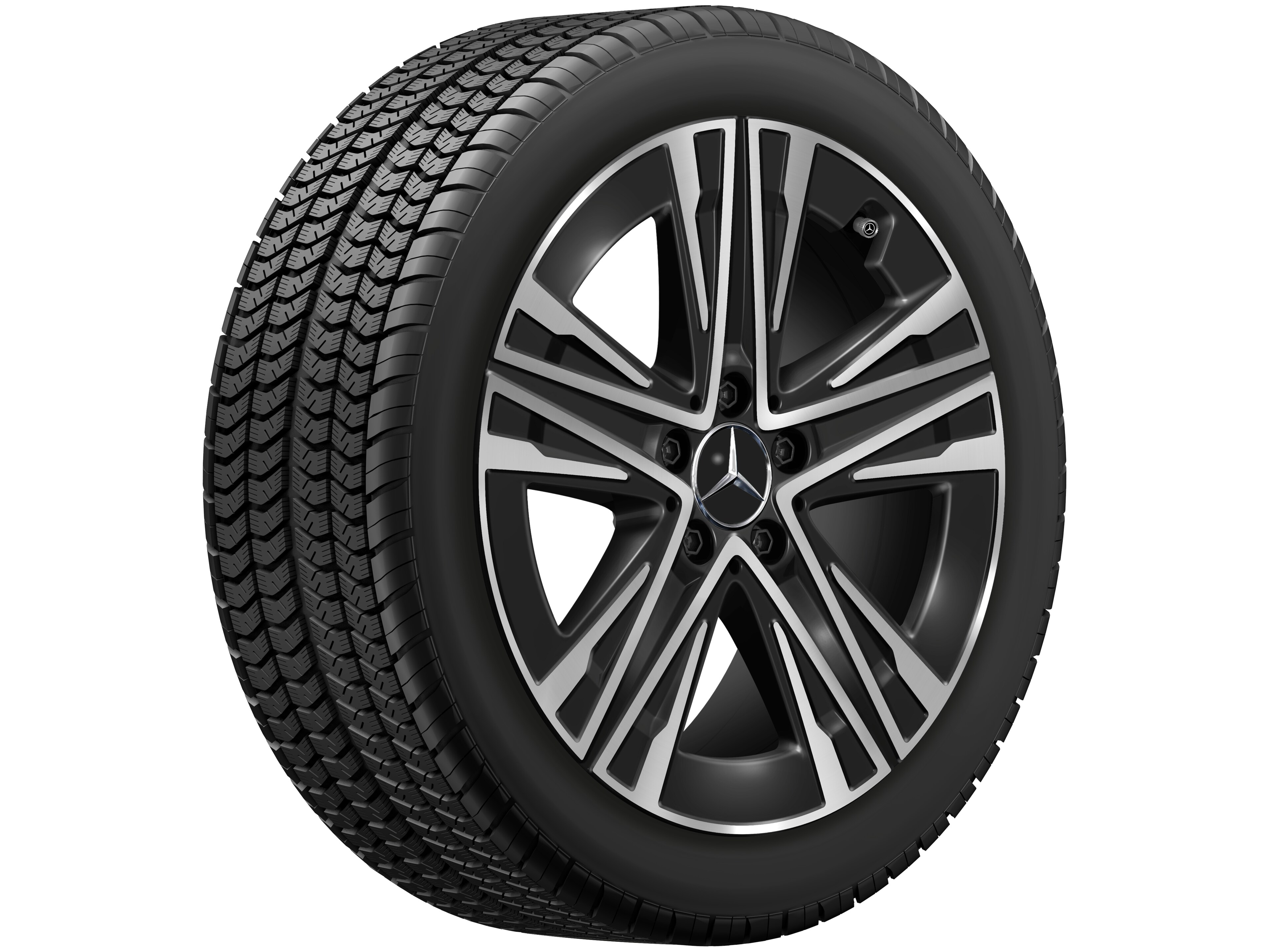 5-W spoke wheel, Aero, 45.7 cm (18-inch) - 7,5 J x 18 ET 48,4, black, high-sheen