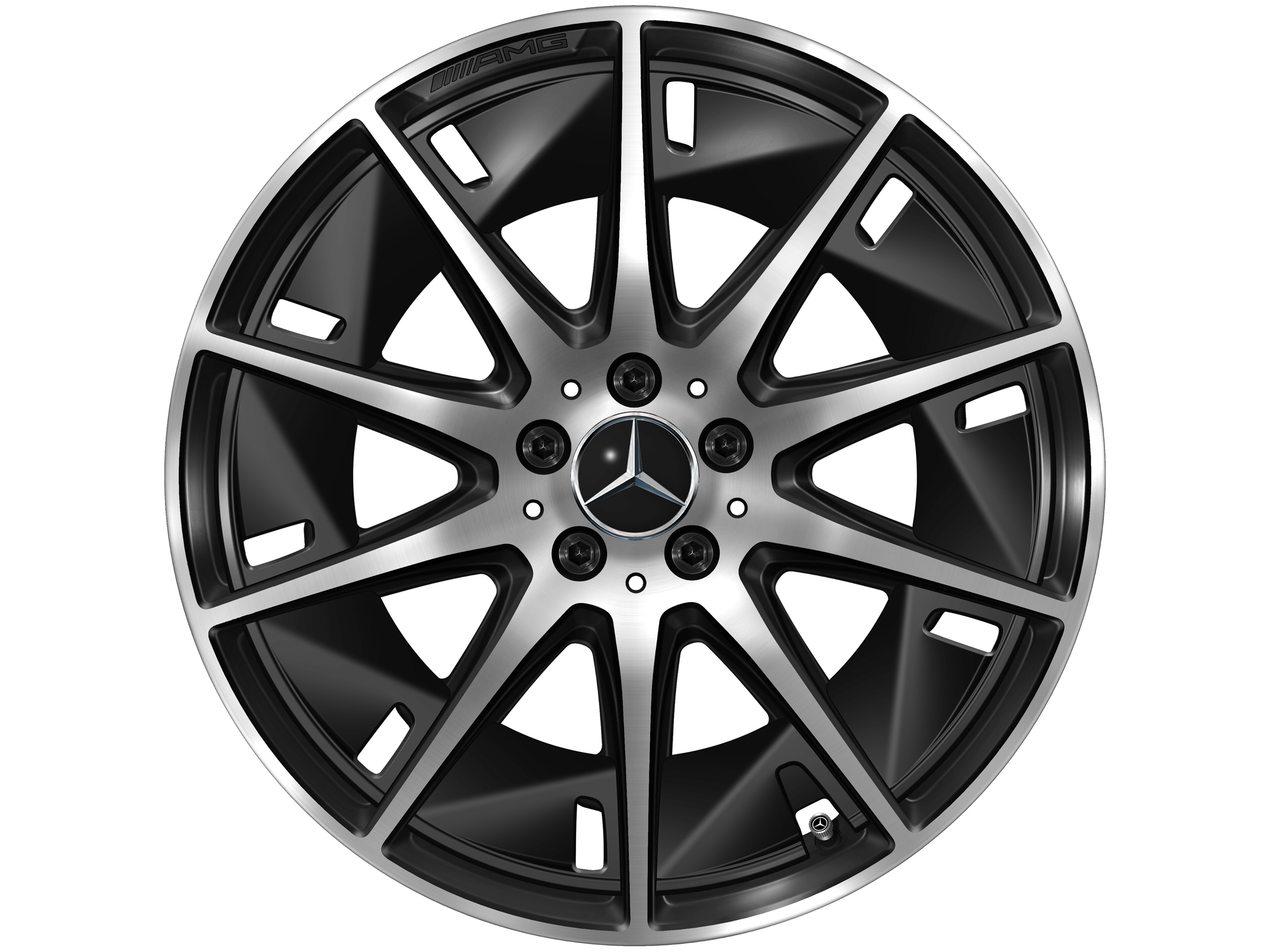 AMG light-alloy wheel, in 10-spoke design, 50.8 cm (20-inch), aerodynamically optimized - 9,5 J x 20 ET 58,2, black, high-sheen