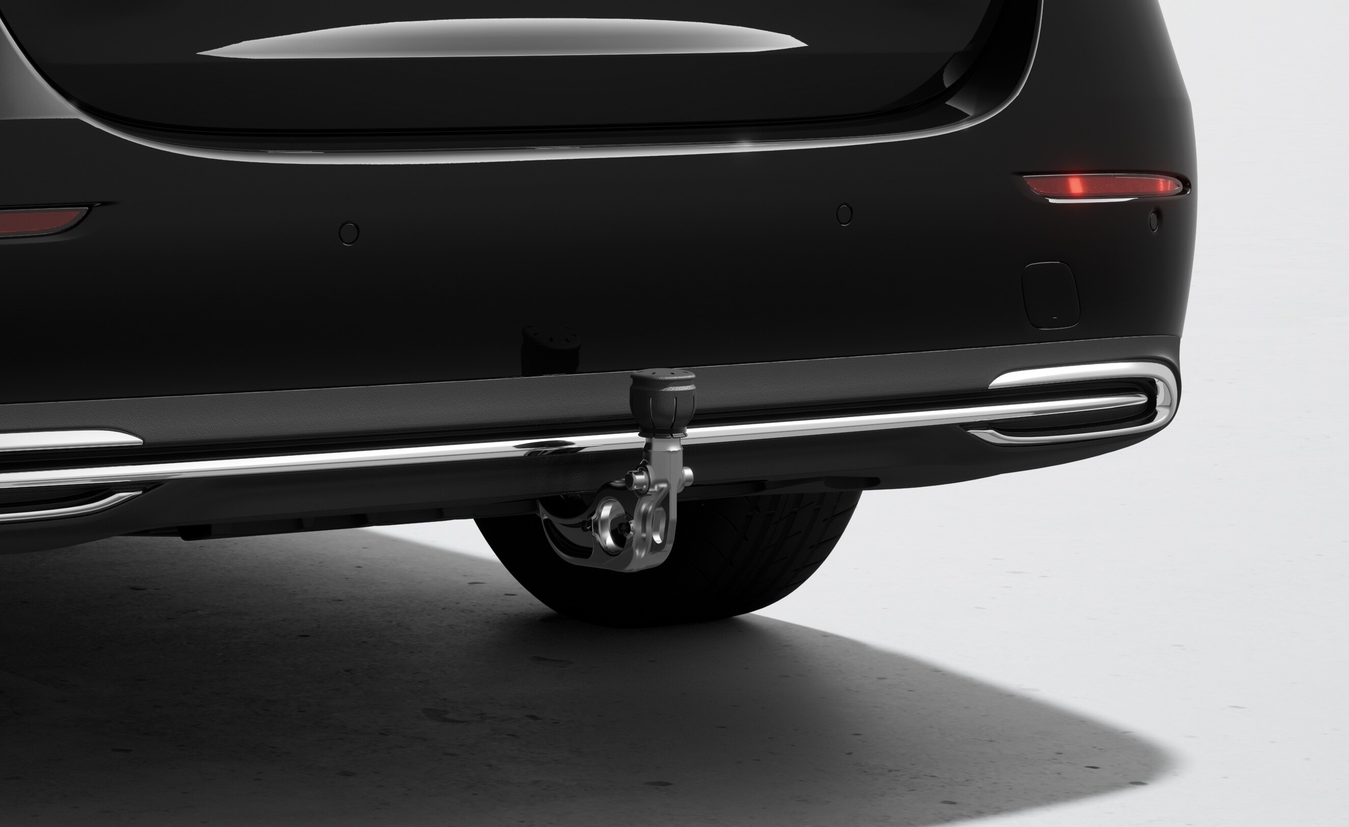 Trailer hitch, fully power-adjustable tilt-down, without electrical set, ECE - Steel