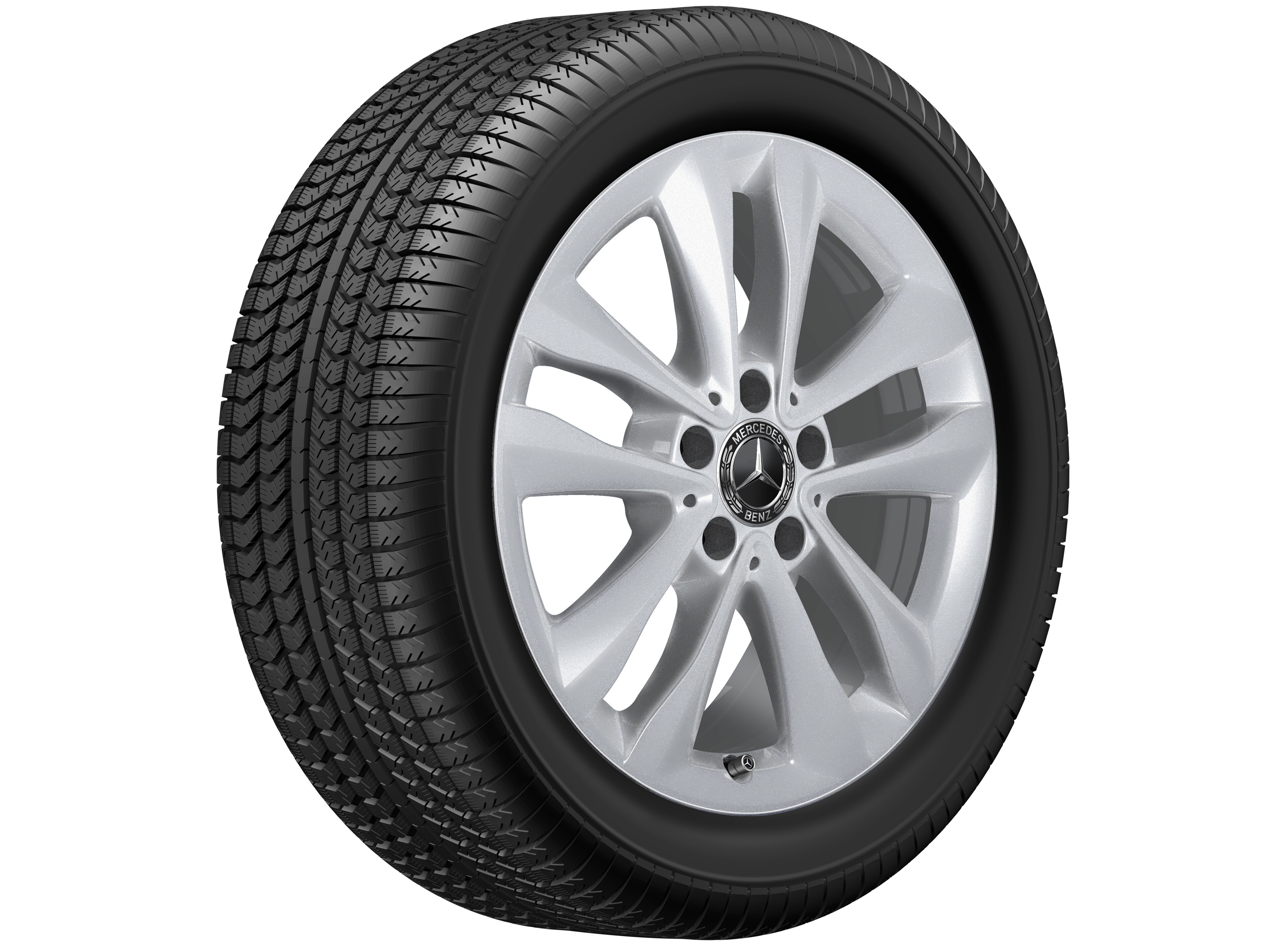 5-twin-spoke wheel, 43.2 cm (17-inch) - 7 J x 17 ET 48,5, vanadium silver, painted