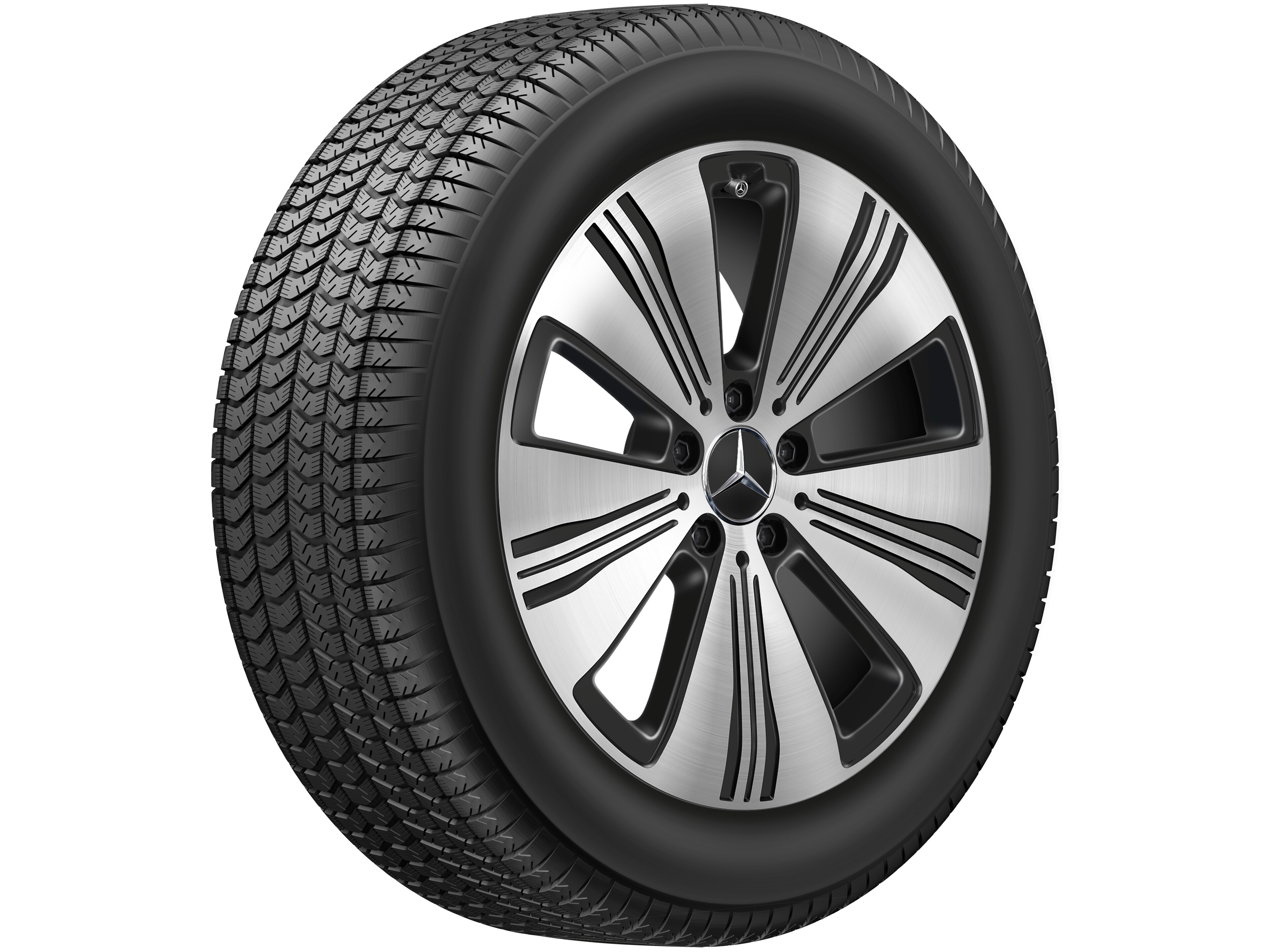 5-spoke wheel, 45.7 cm (18-inch) - 7,5 J x 18 ET 53,5, black, high-sheen