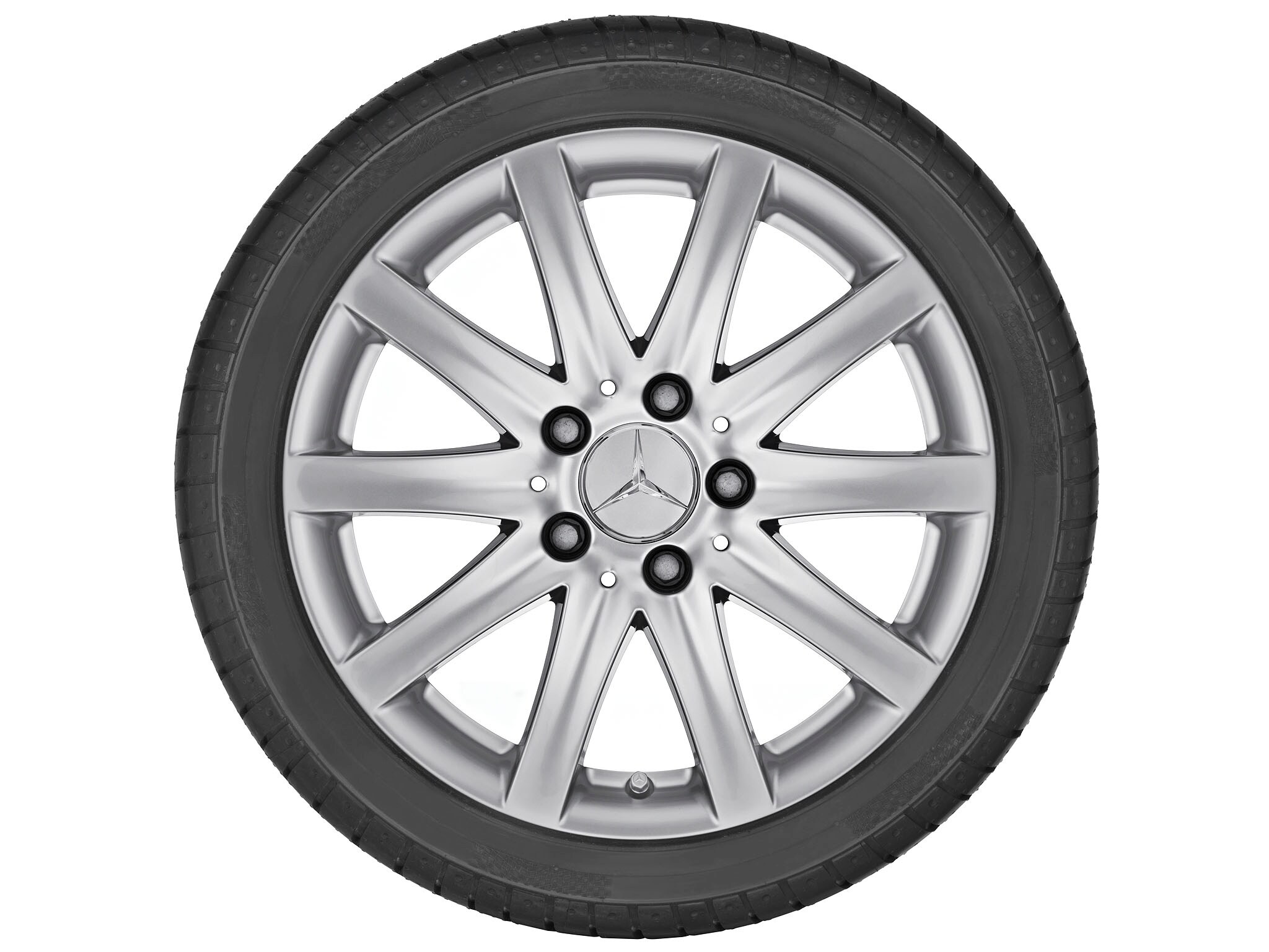 10-spoke wheel, Lugo, 40.6 cm (16-inch) - 7,5 J x 16 ET 45, silver-coloured, painted