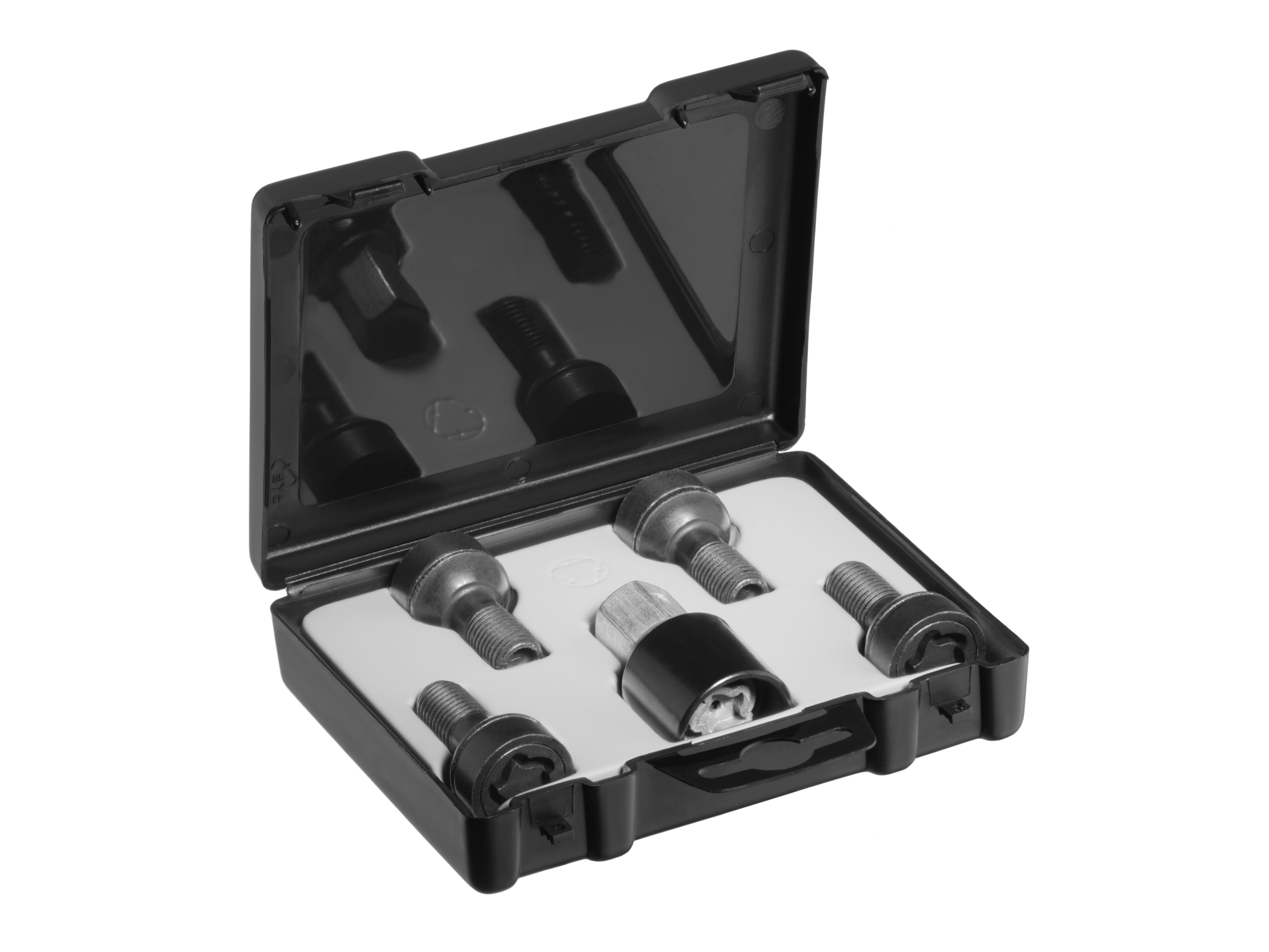 Rim lock set - silver-coloured