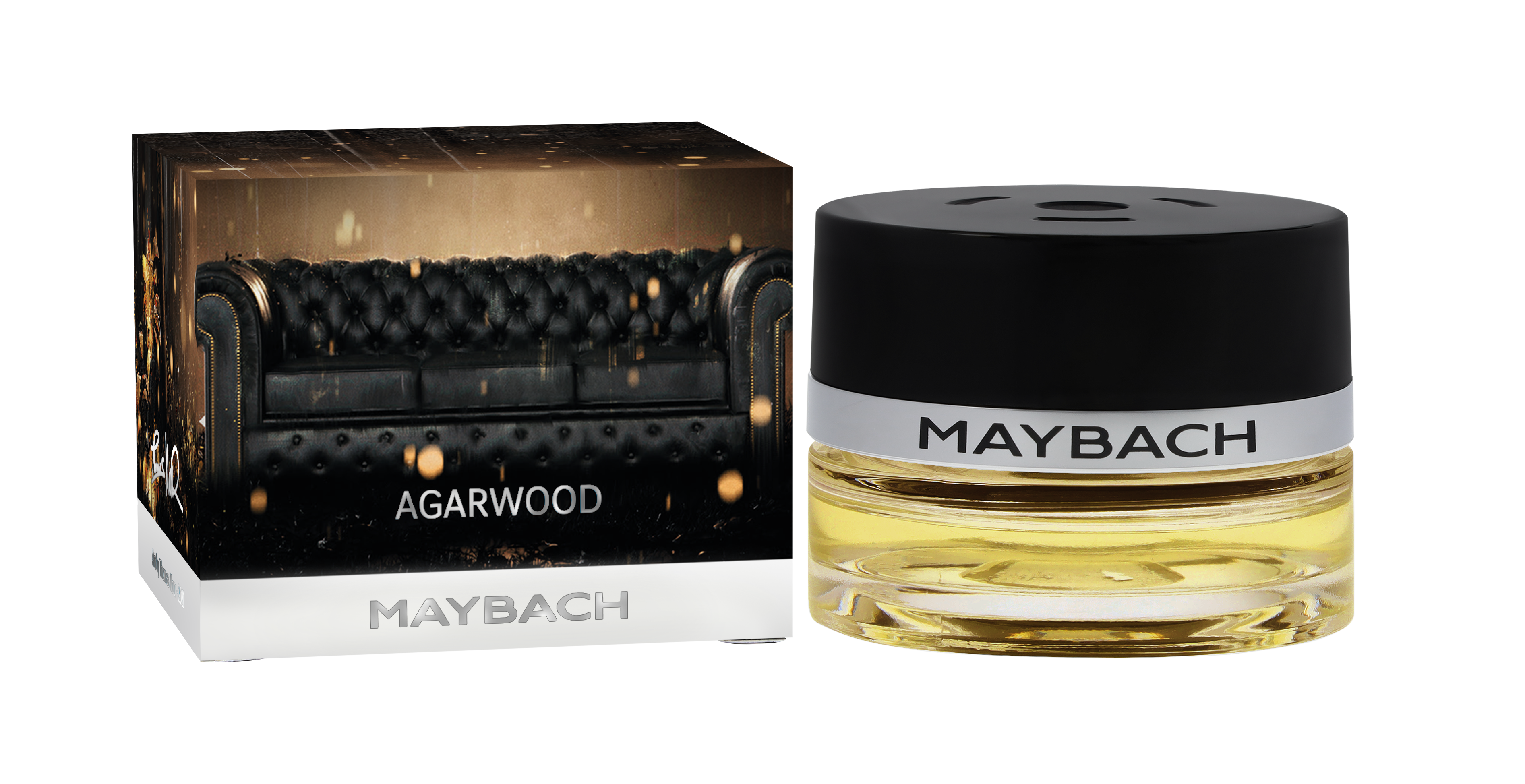 Flacon, AGARWOOD MOOD - transparent / black, Glass, 15 ml