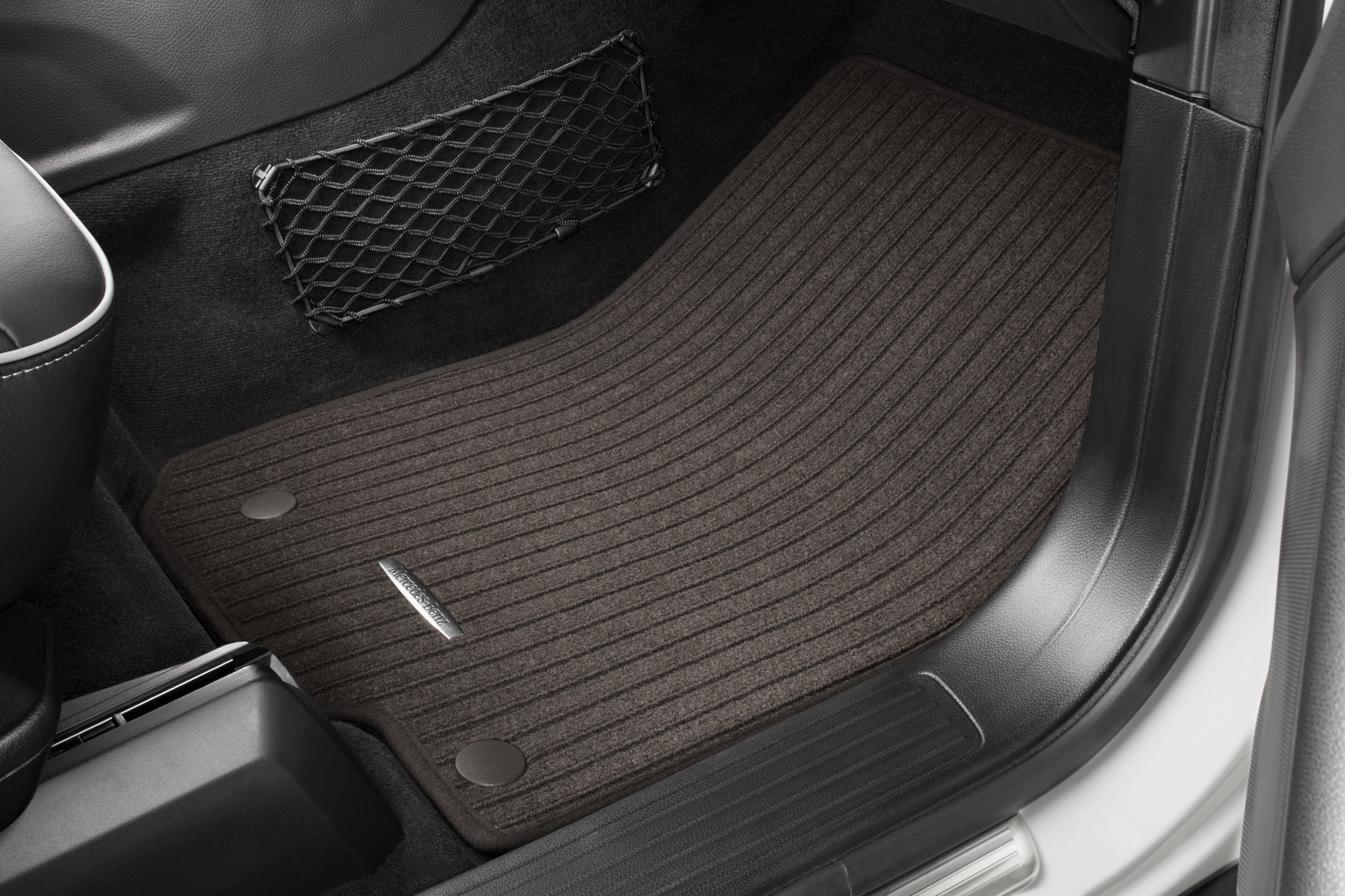 Ribbed mats, CLASSIC, Set, Set of 4 - LHD, mocca brown