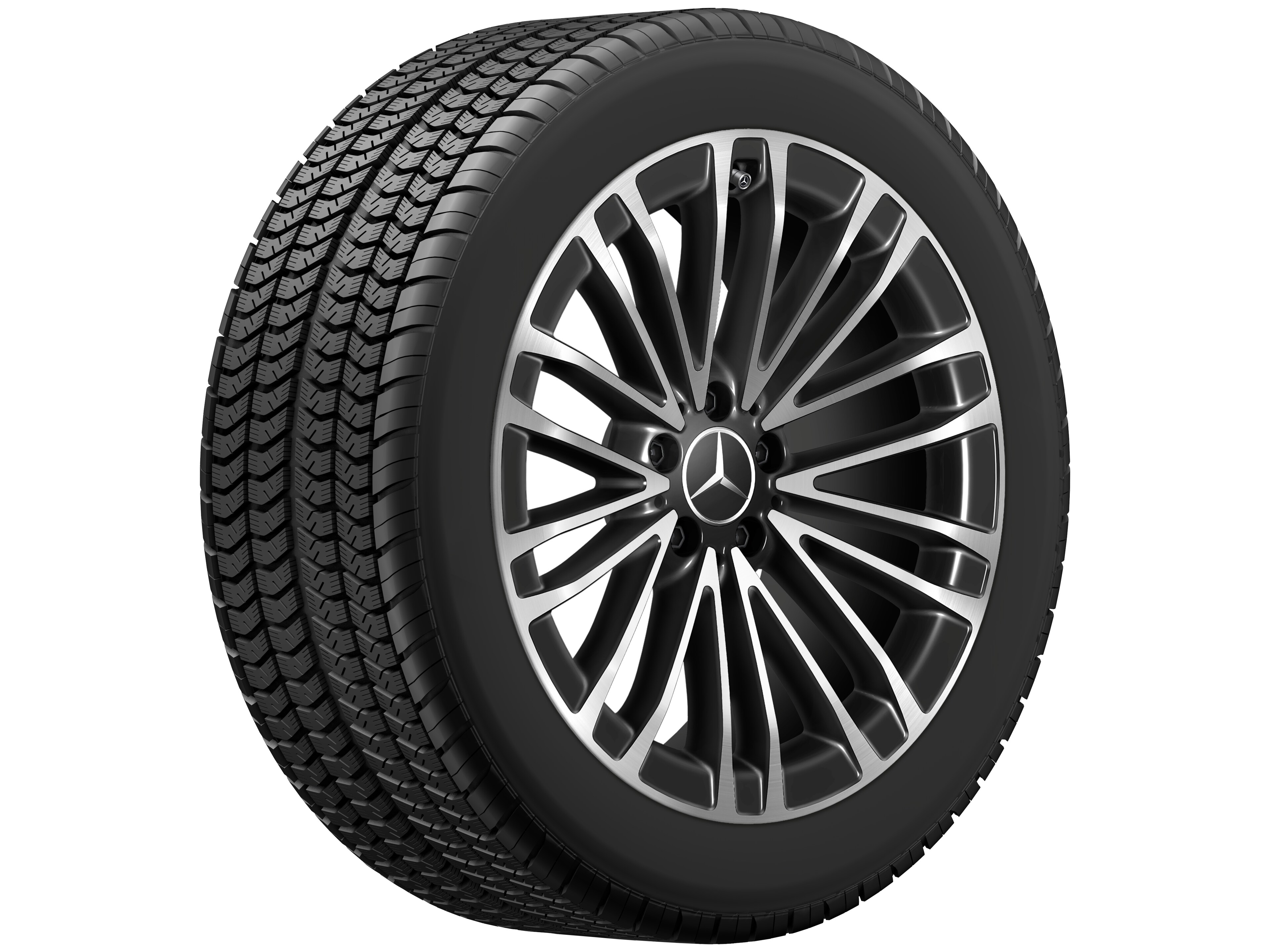 10-twin-spoke wheel, 48.3 cm (19-inch) - 10 J x 19 ET 48,1, black, high-sheen