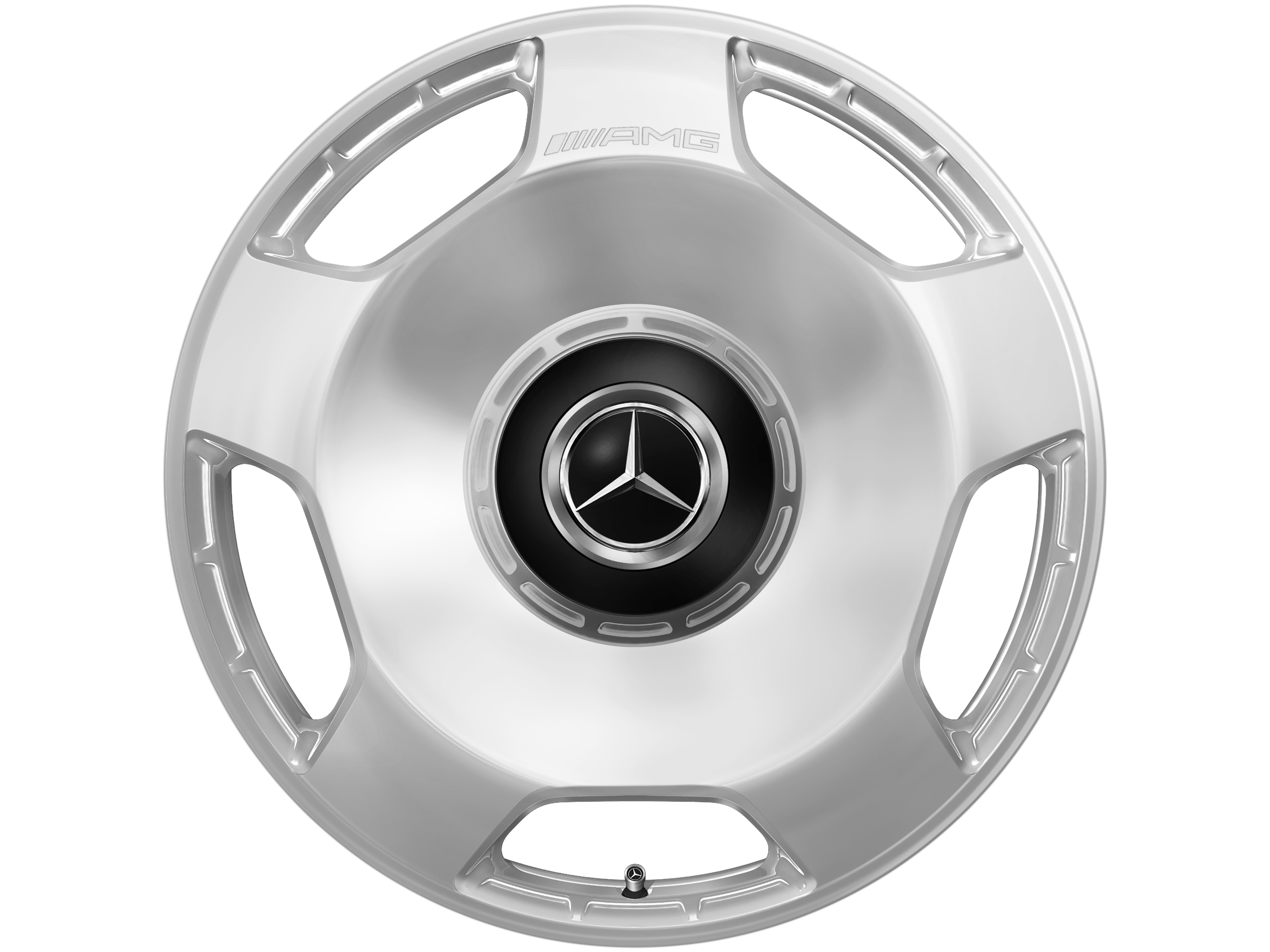 AMG forged wheel in a 5-hole design, 53.3 cm (21-inch) - 10 J x 21 ET 30, silver-coloured, high-gloss polished