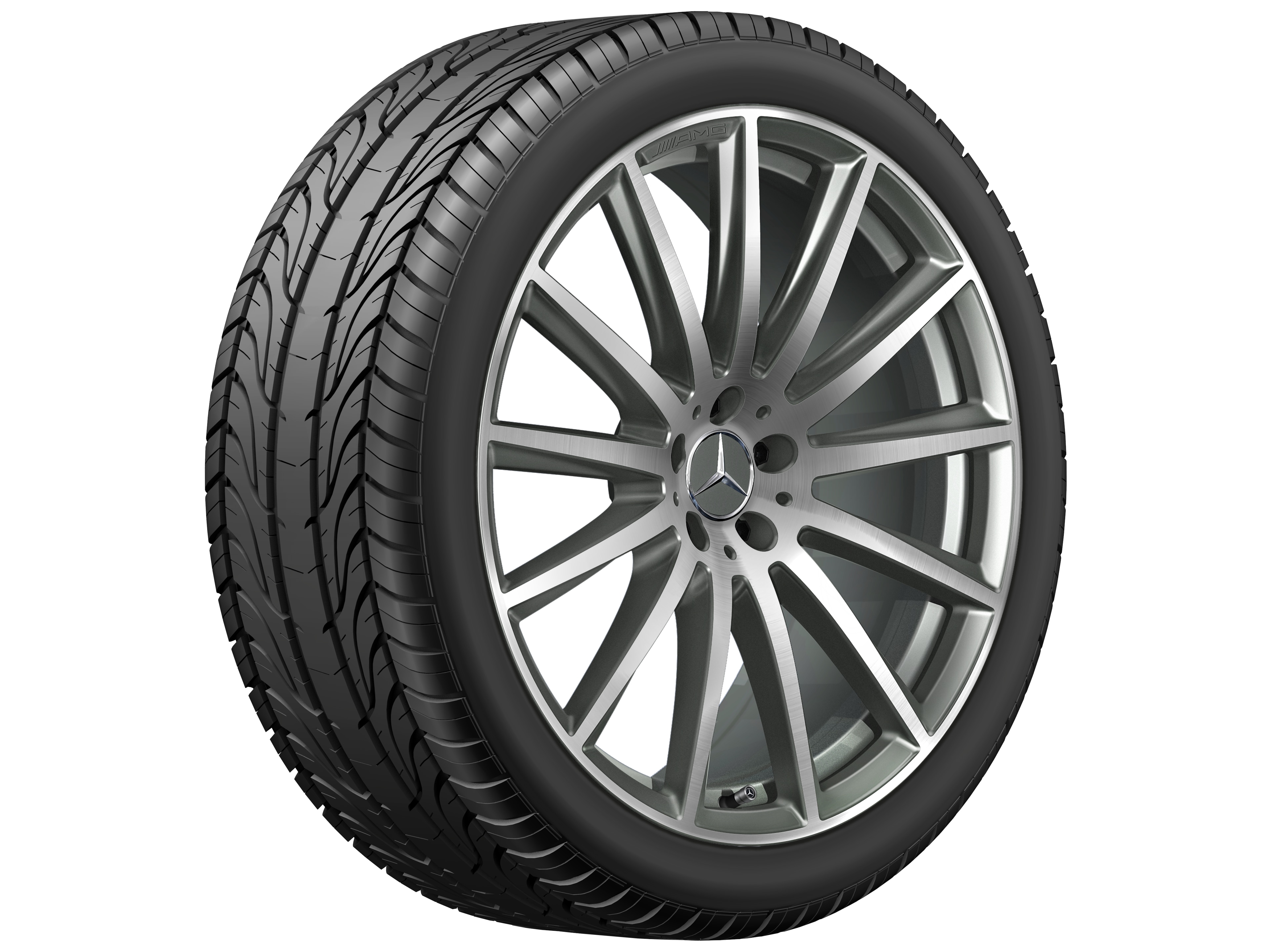 AMG multi-spoke wheel, 55.9 cm (22-inch) - 9,5 J x 22 ET 45, titanium grey