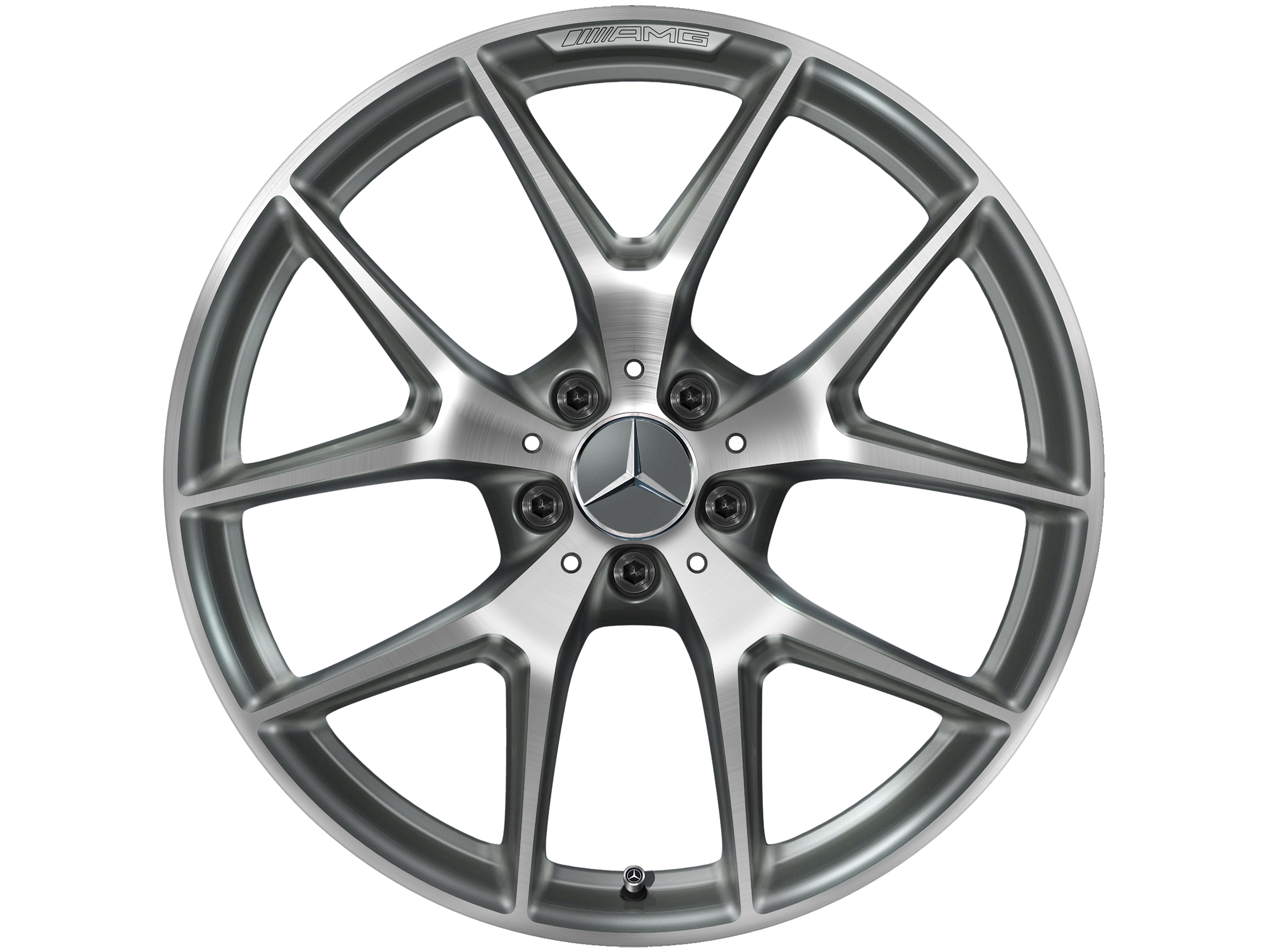 AMG cross-spoke wheel, 50.8 cm (20-inch) - 8,5 J x 20 ET 40, titanium grey, high-sheen