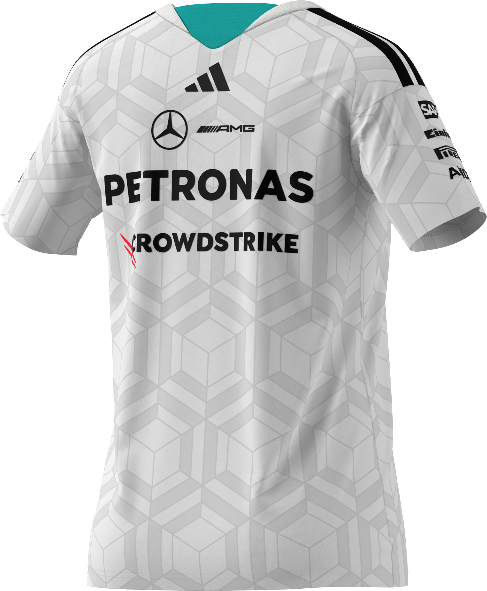 Women's T-shirt, Driver, Mercedes-AMG F1 - white, L