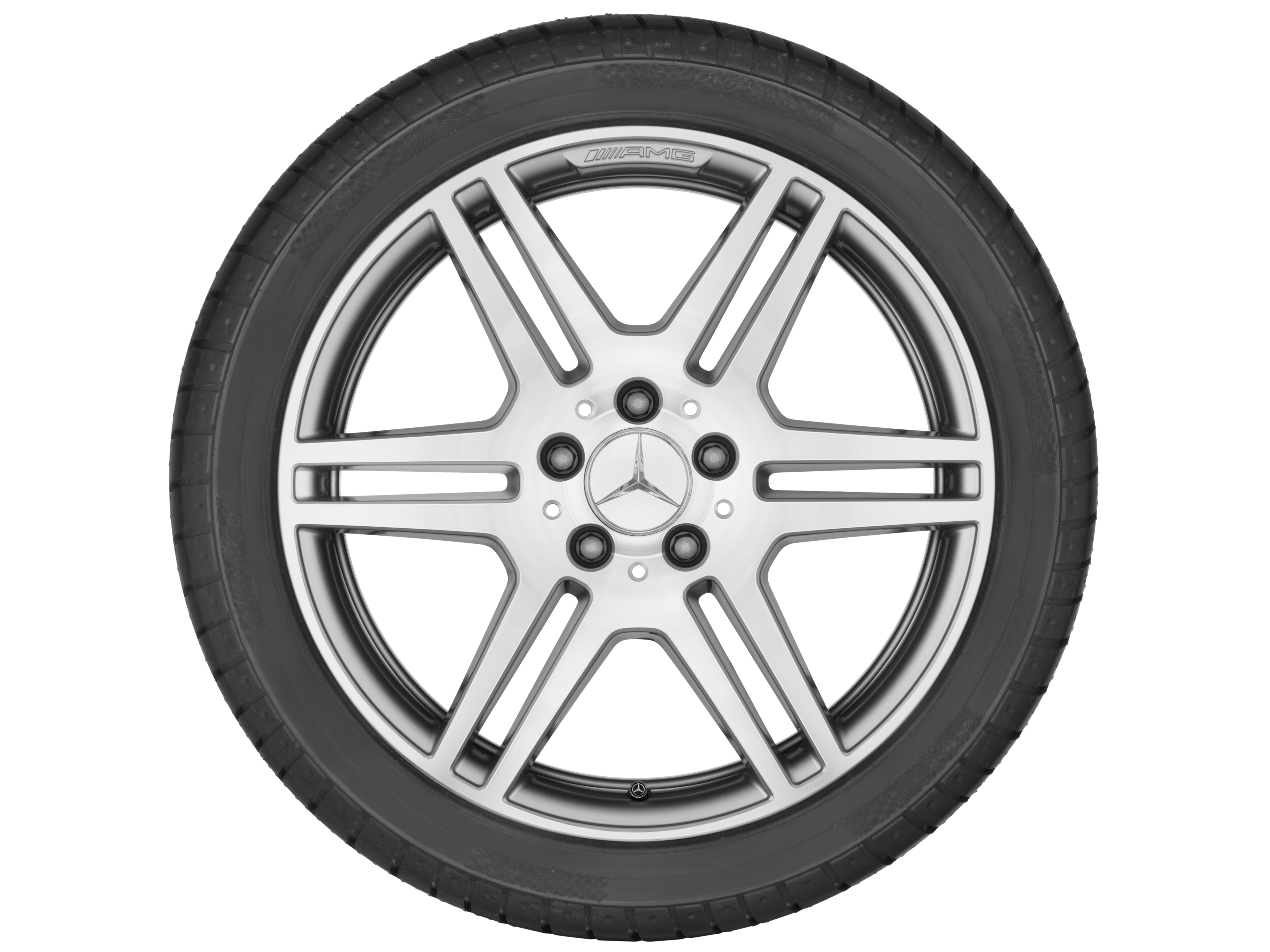 AMG 6-twin-spoke wheel, 45.7 cm (18-inch) - 8,5 J x 18 ET 48, silver-coloured, high-sheen