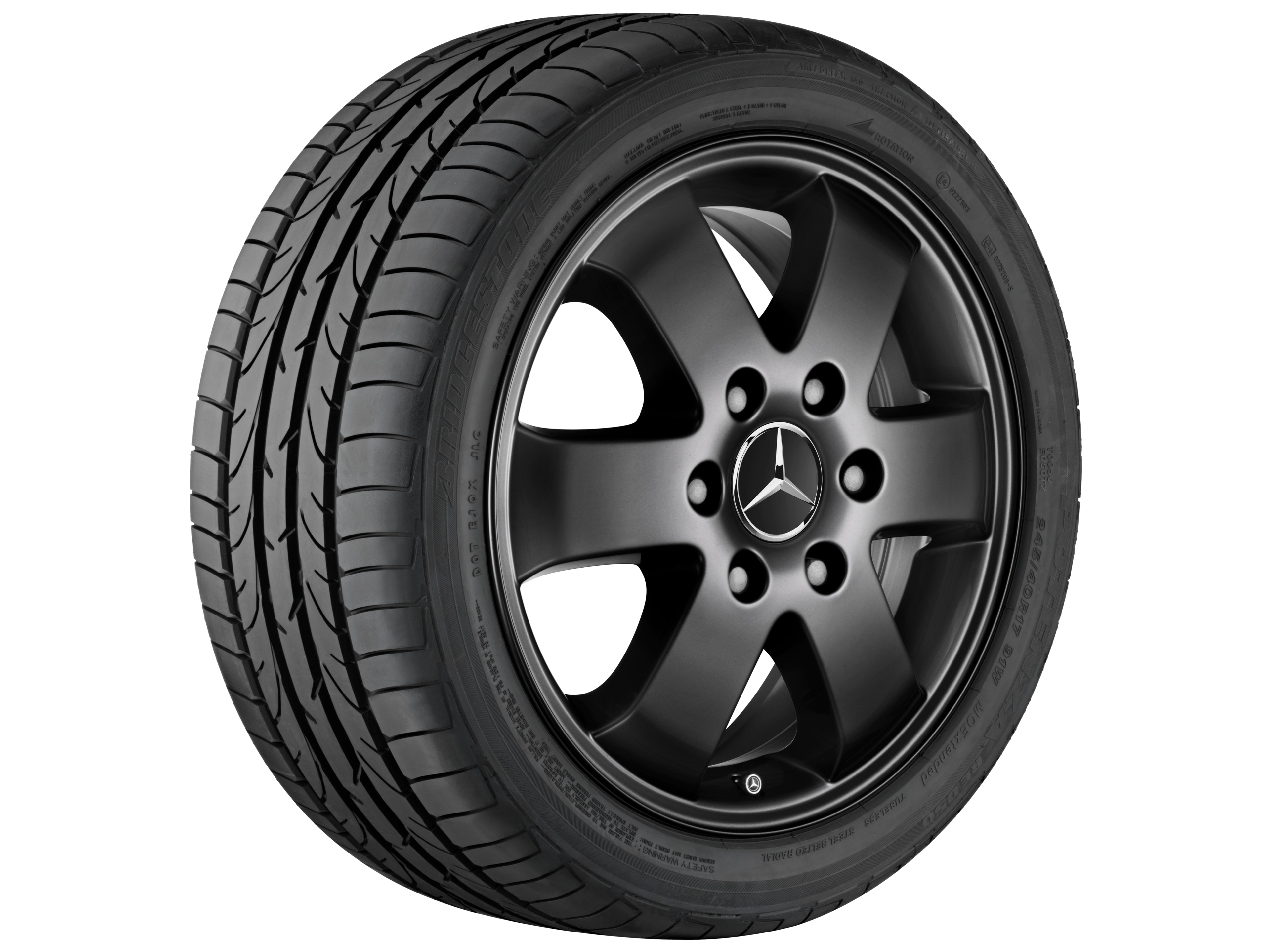 6-spoke wheel, 40.6 cm (16-inch) - 6,5 J x 16 ET 62, black