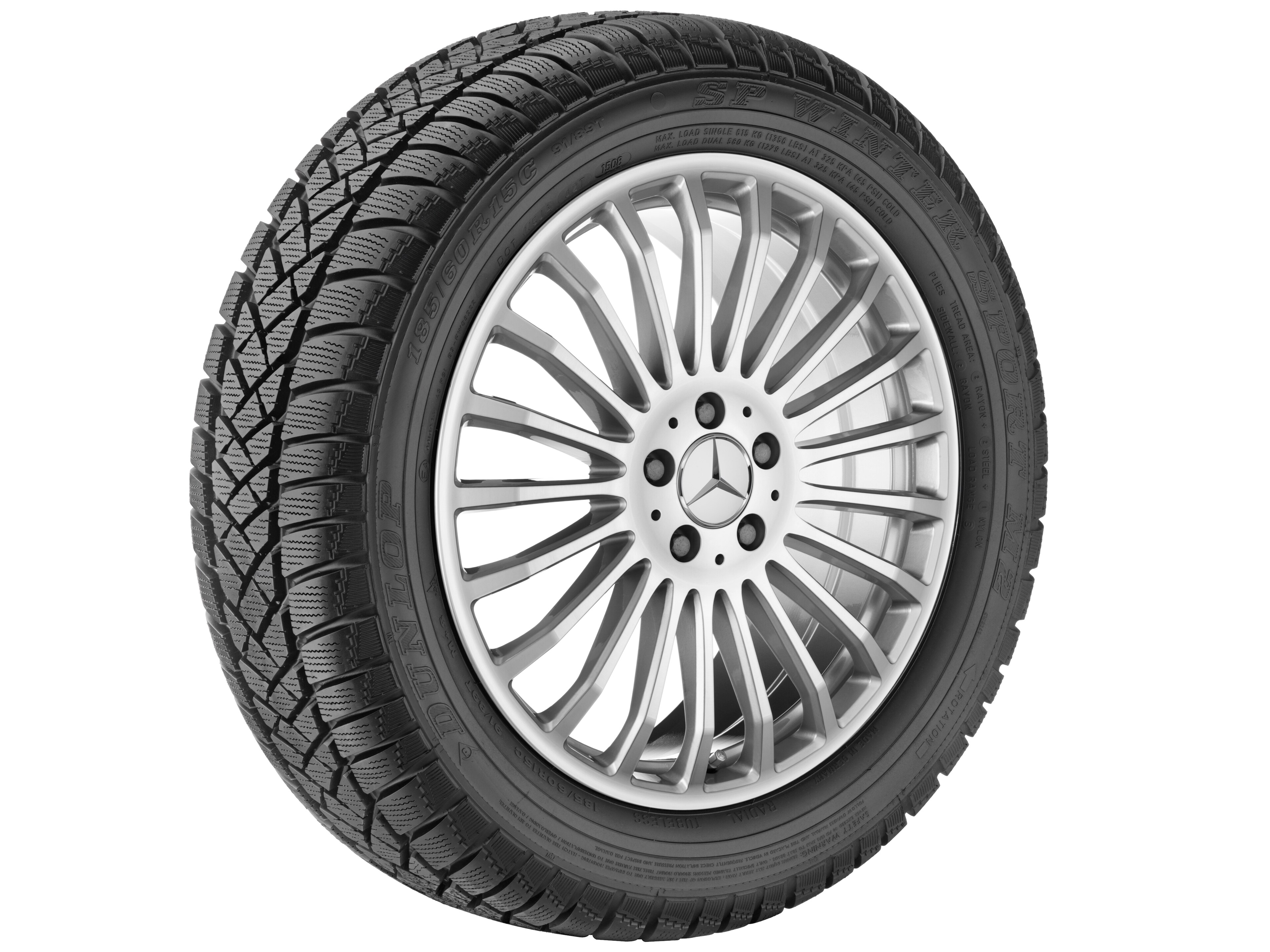 21-spoke wheel, 48.3 cm (19-inch) - 8 J x 19 ET 67, titanium silver, high-sheen