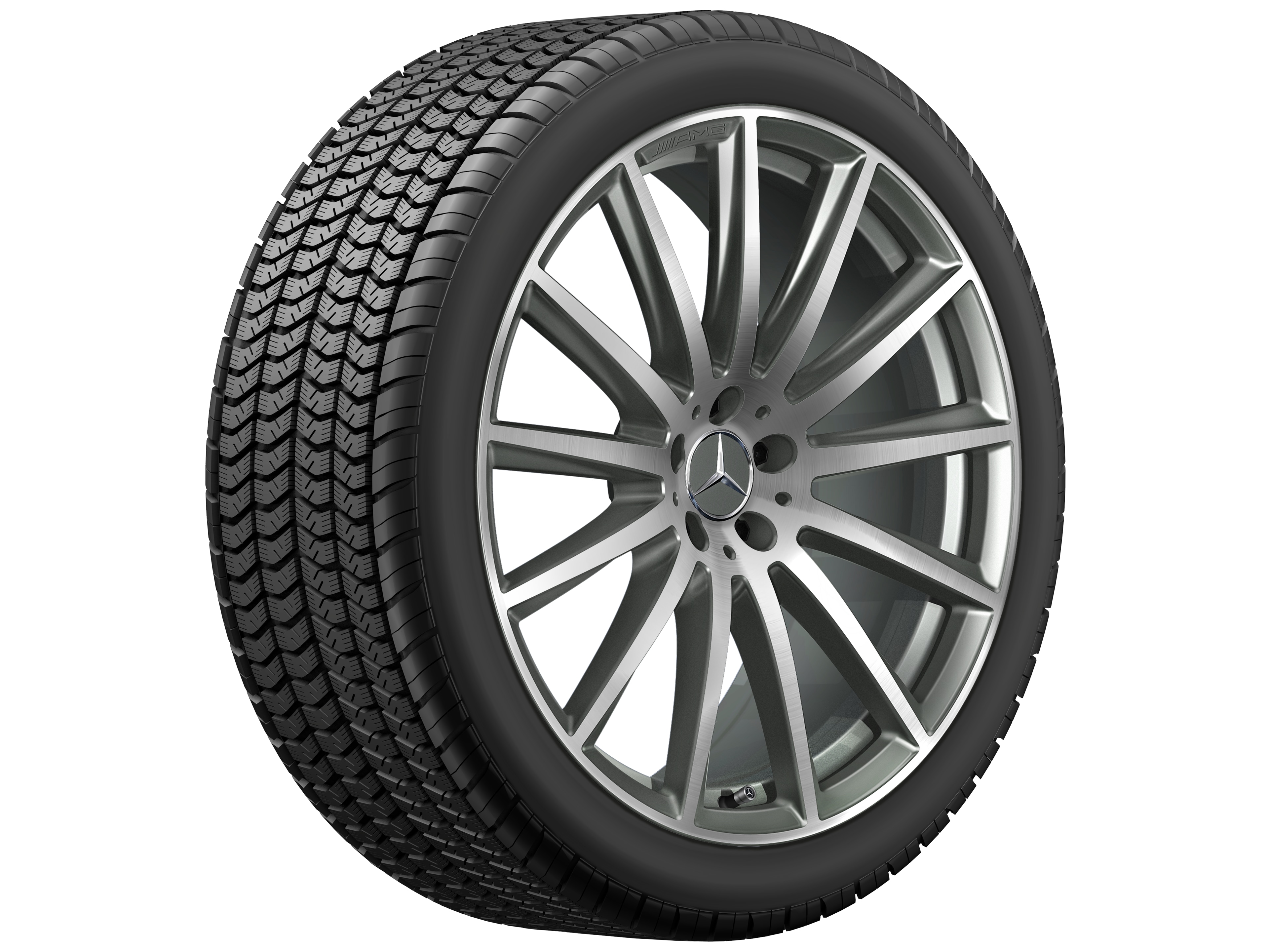 AMG multi-spoke wheel, 55.9 cm (22-inch) - 9,5 J x 22 ET 45, titanium grey