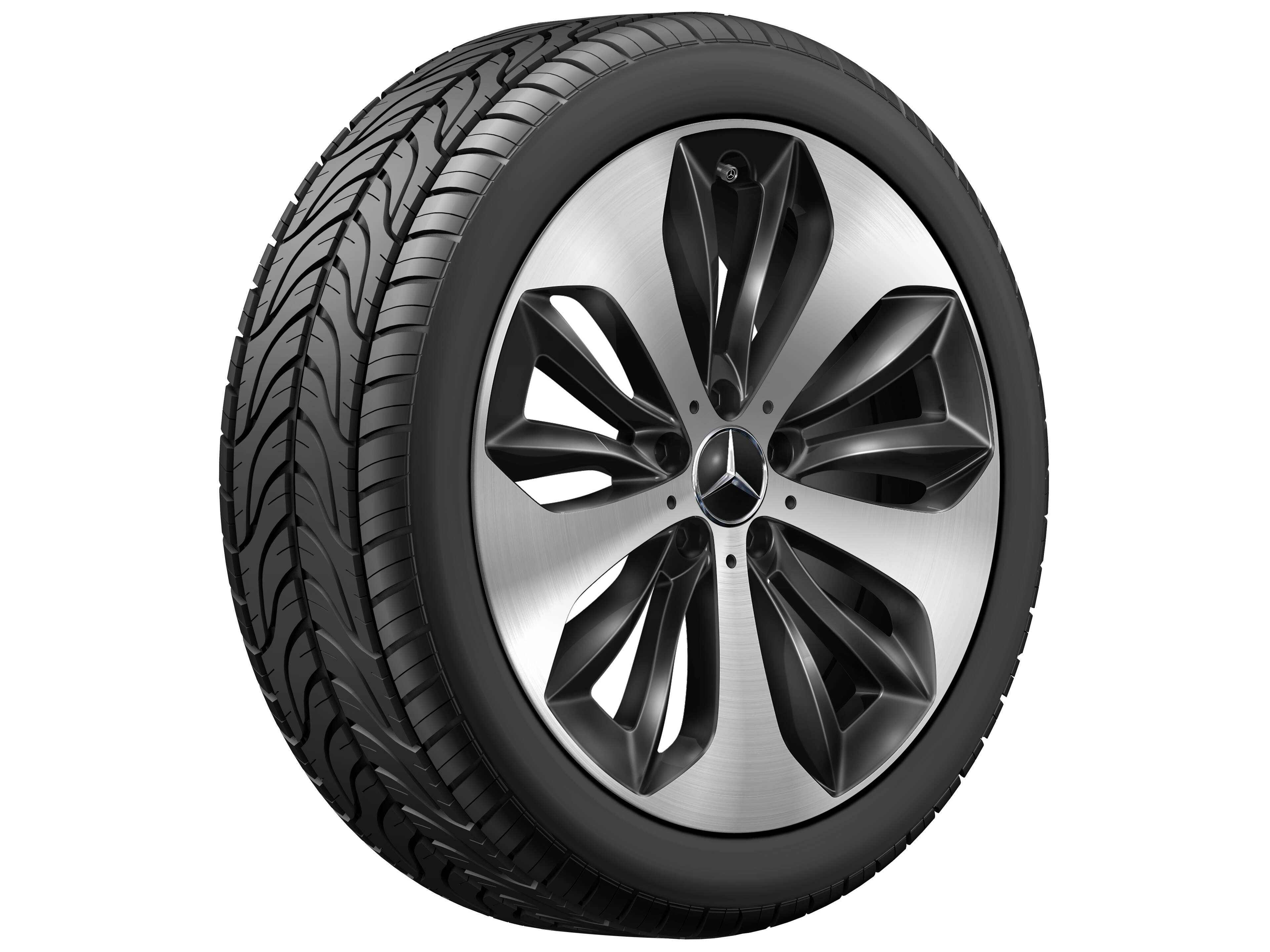 10-spoke wheel, Aero, 48.3 cm (19-inch), High-sheen finish - 7,5 J x 19 ET 53, black, high-sheen