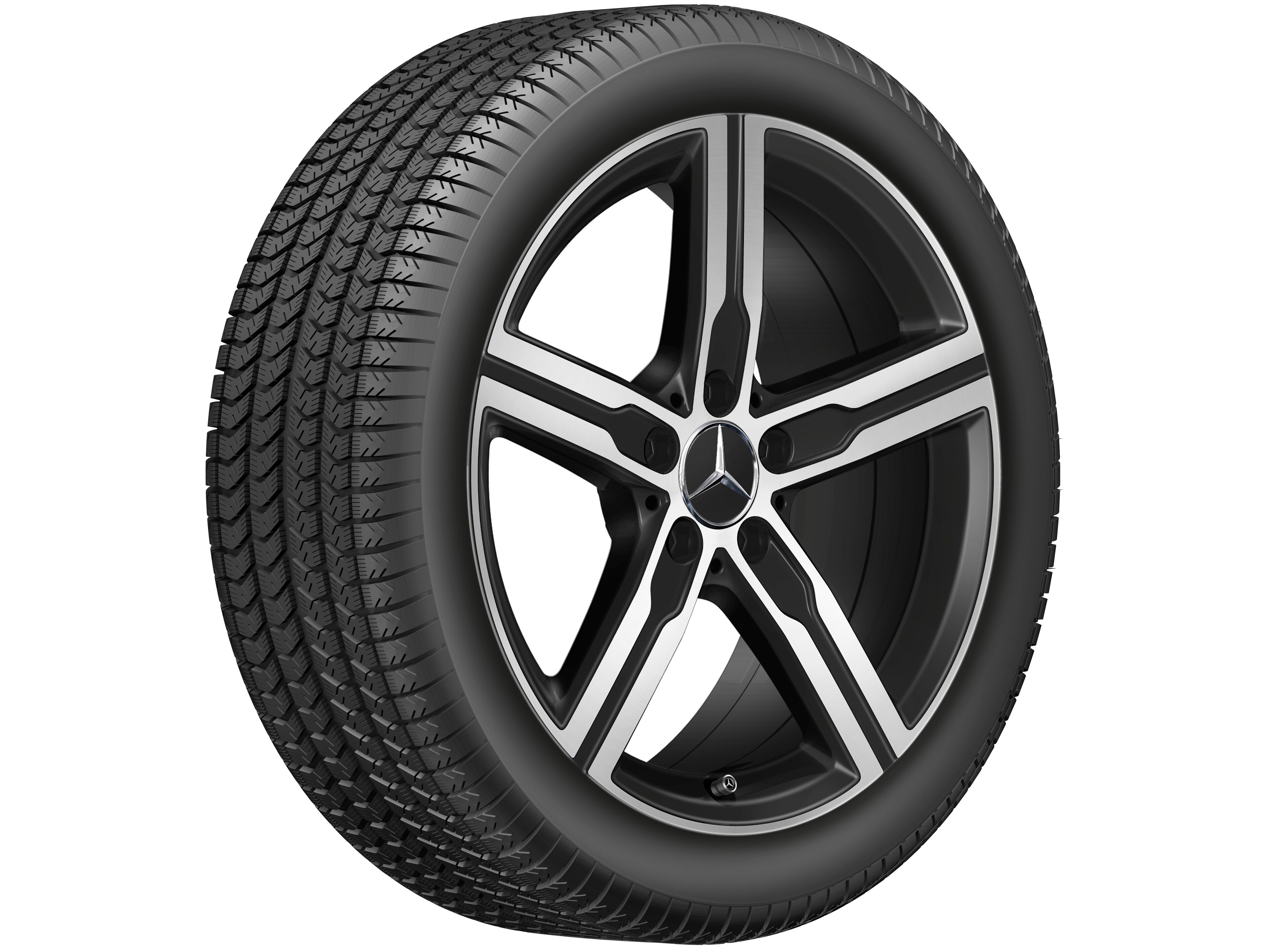 5-spoke wheel, 45.7 cm (18-inch), High-sheen finish - 7,5 J x 18 ET 49, matt black, high-sheen