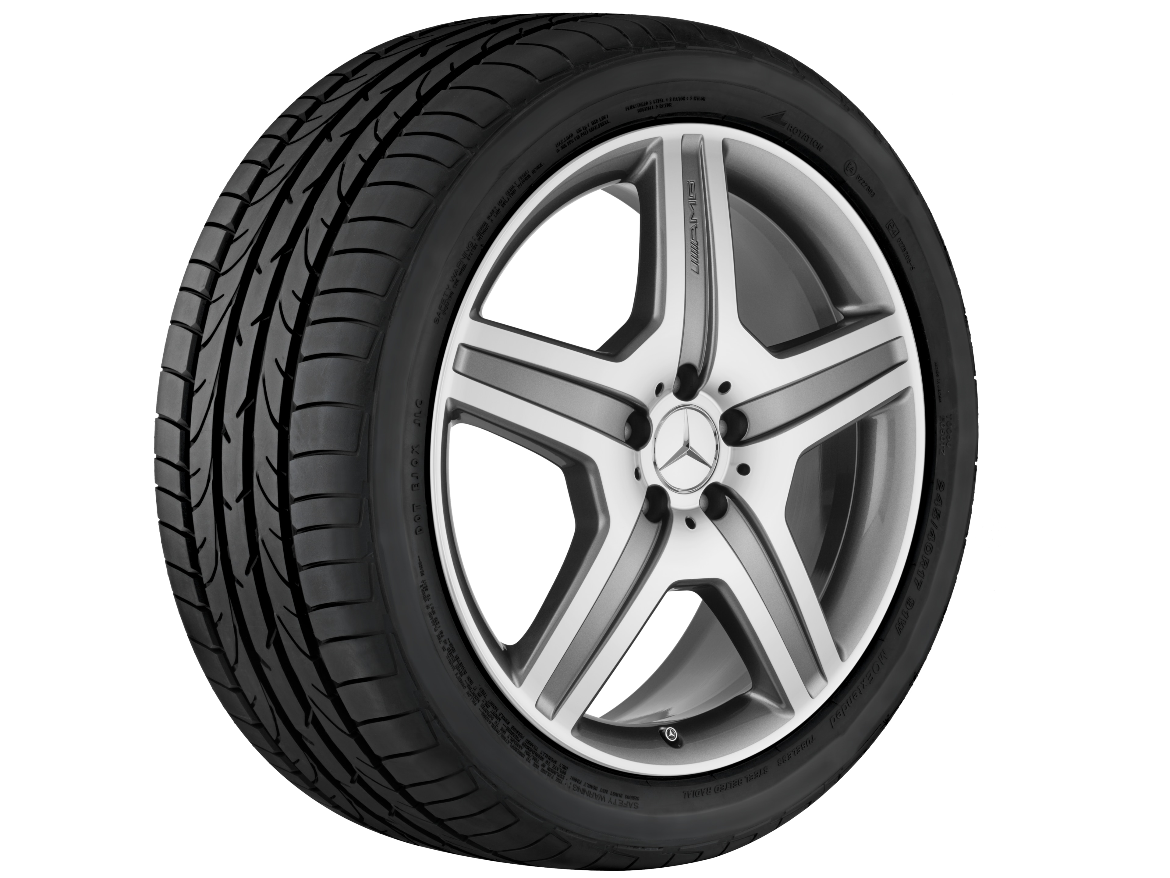 AMG 5-spoke wheel, 50.8 cm (20-inch) - 8,5 J x 20 ET 52, titanium grey, high-sheen