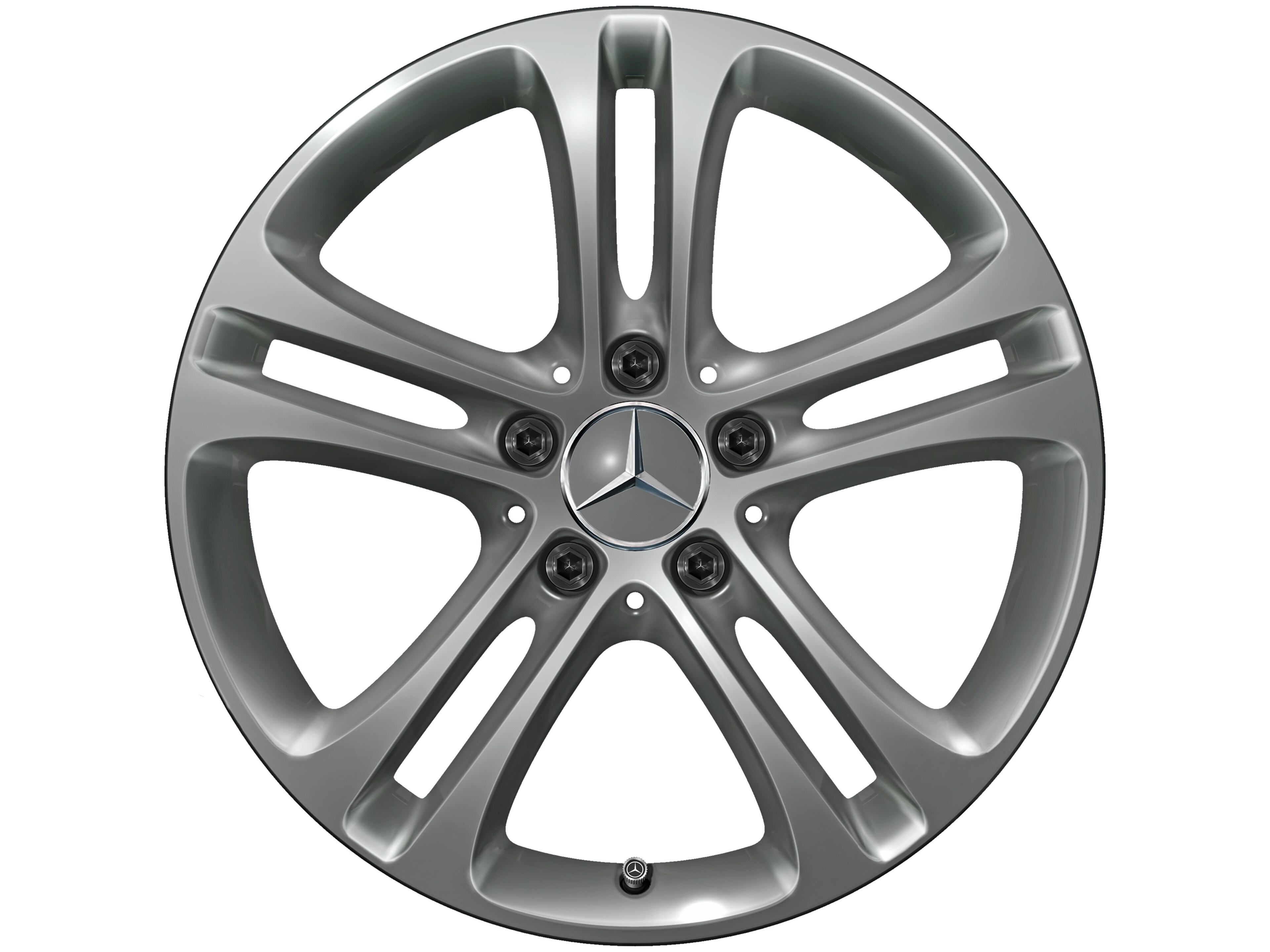 5-twin-spoke wheel, 43.2 cm (17-inch) - 6,5 J x 17 ET 44, himalaya grey, painted