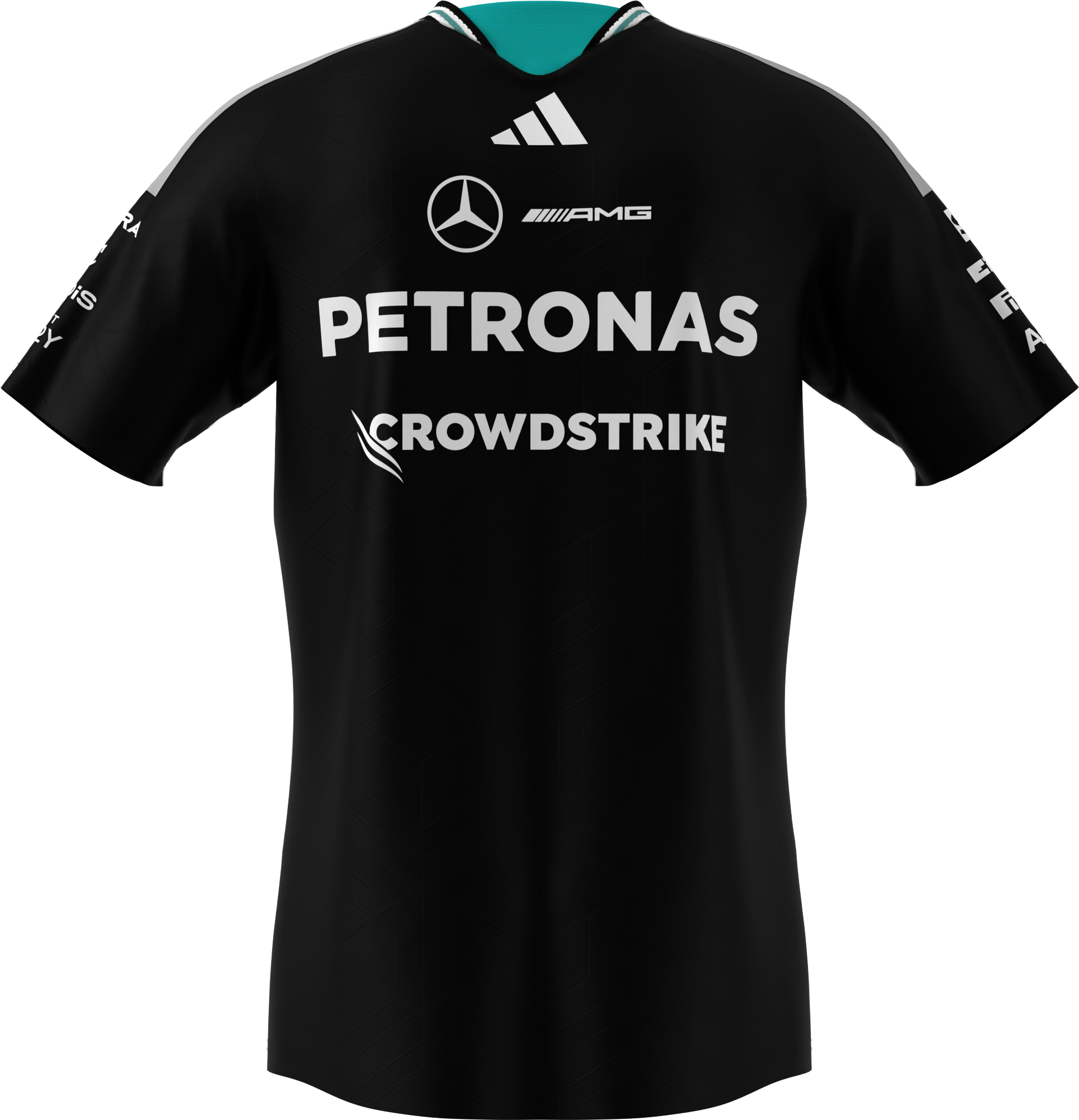 Men's T-shirt, Driver, authentic, Mercedes-AMG F1 - black, S