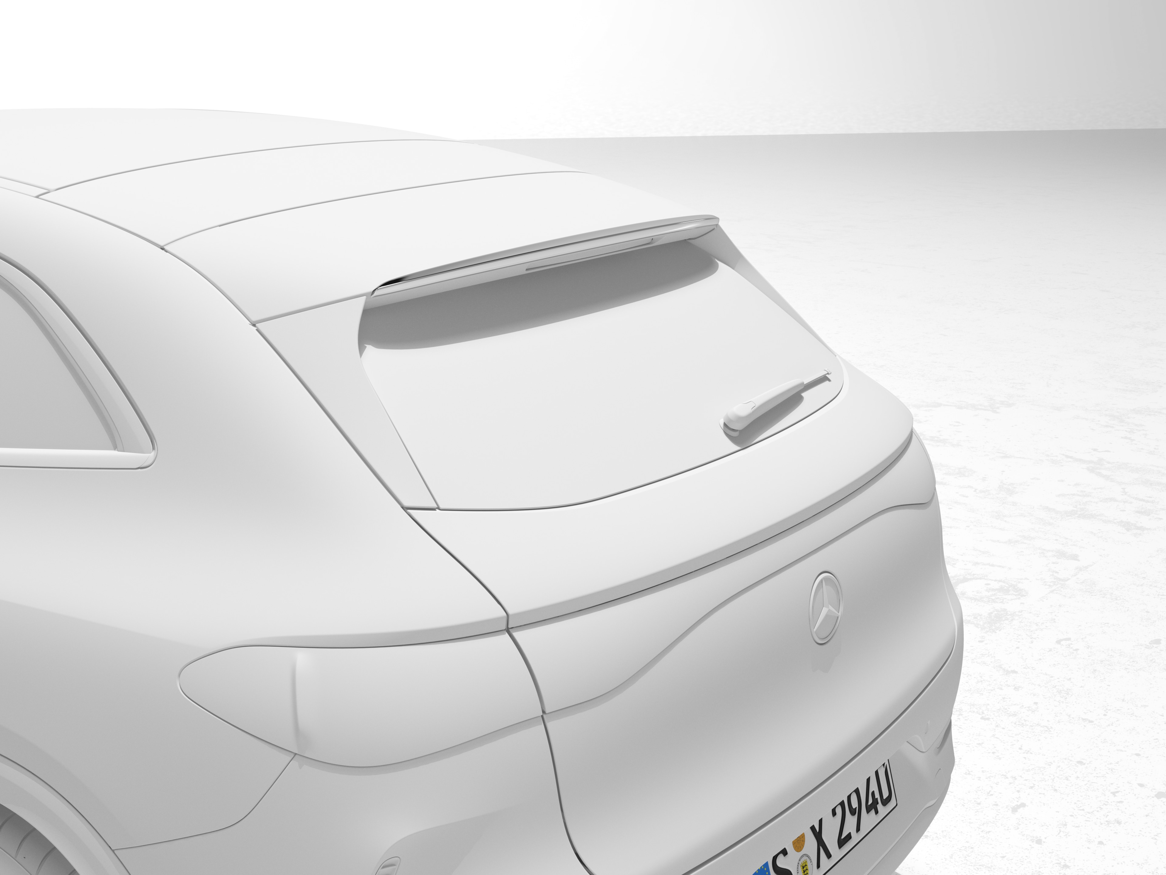 Roof spoiler, chrome-plated