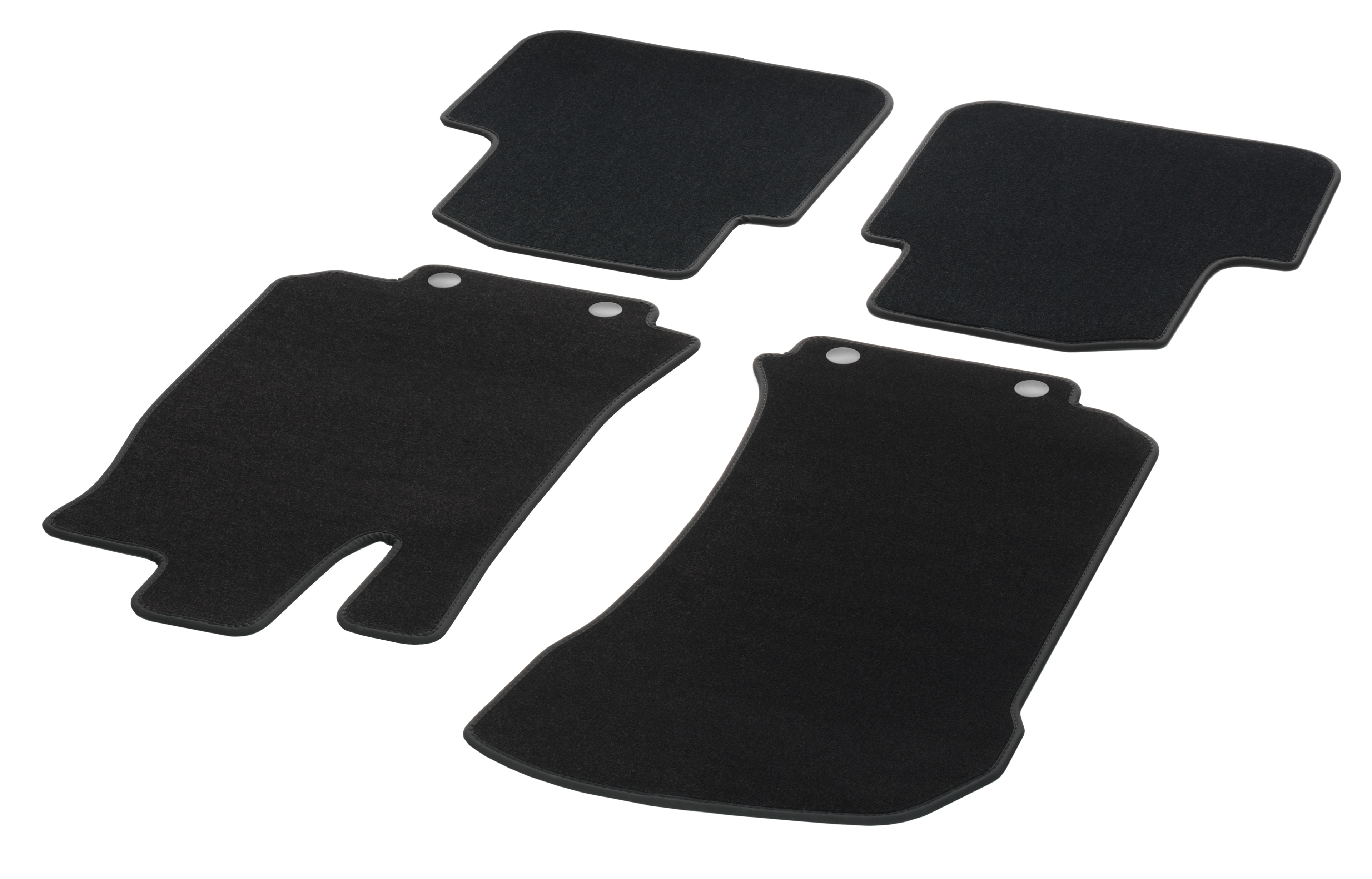 Velour floor mats CLASSIC, Set, Set of 4 - LHD, black