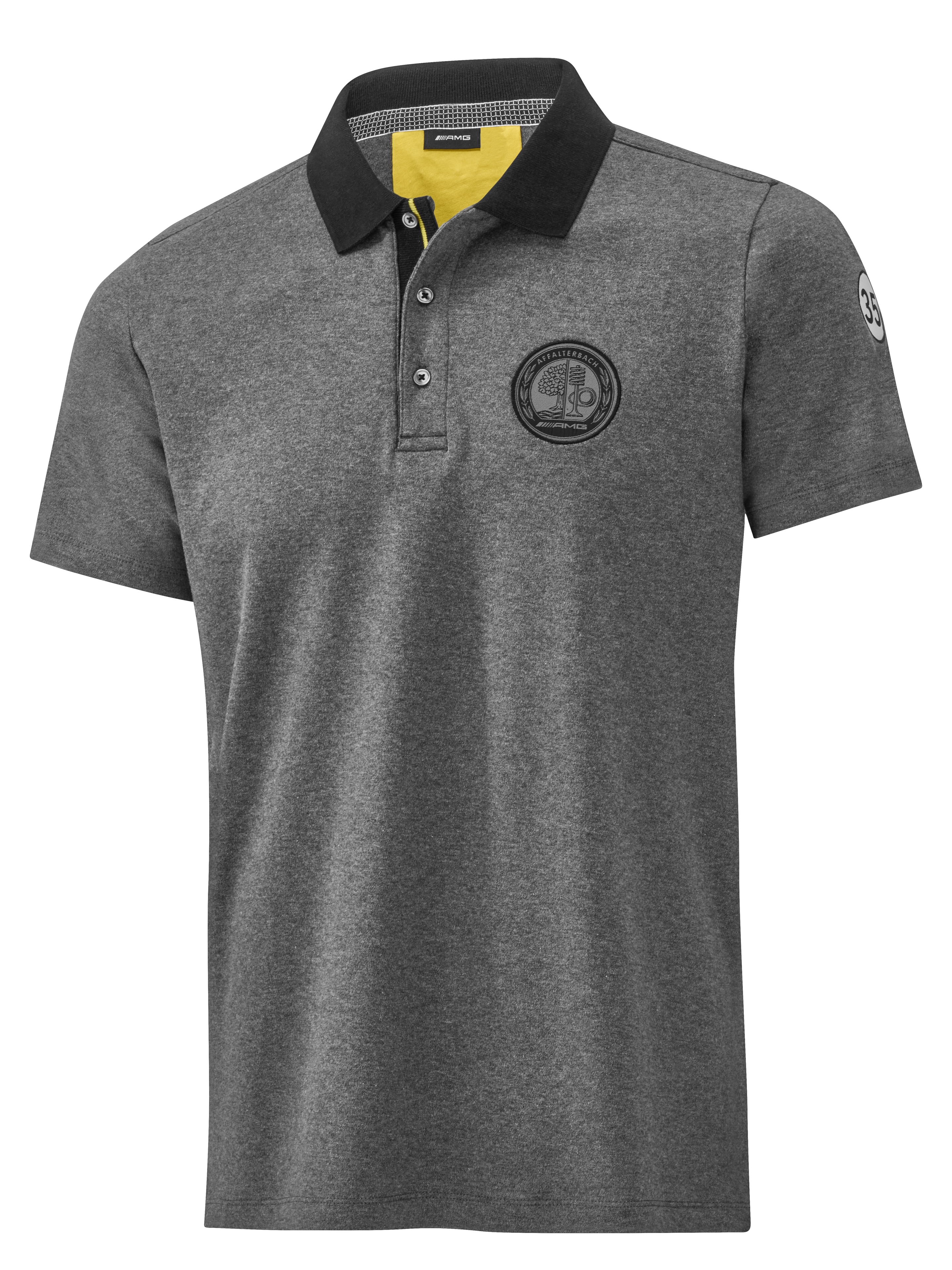 AMG Poloshirt Herren - grau melange, L