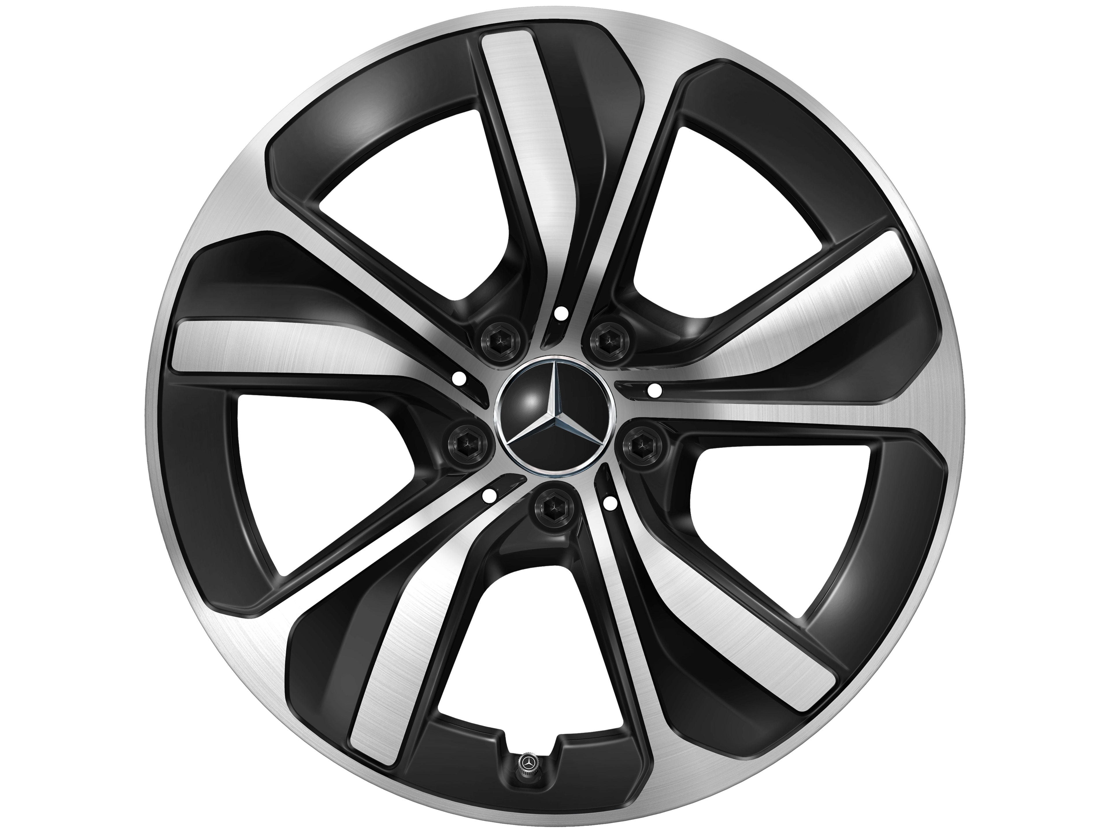 5-spoke wheel, Aero, 45.7 cm (18-inch) - 8 J x 18 ET 44,9, black, high-sheen