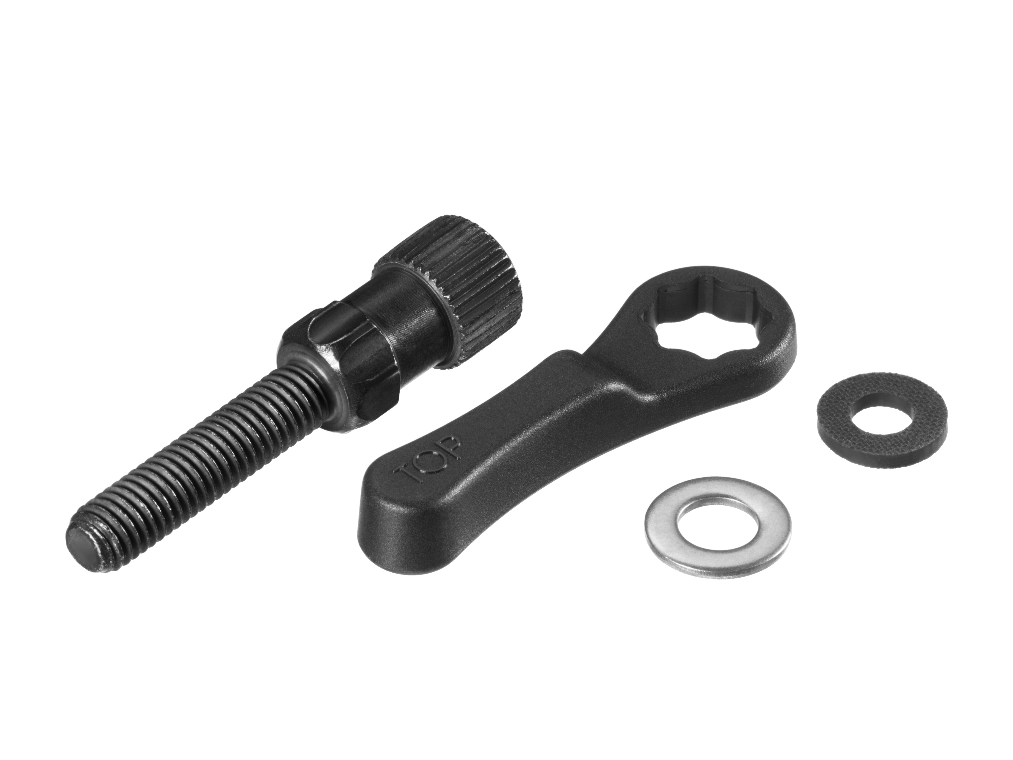 Basic carrier attachment fixtures - Metal, black / silver-coloured