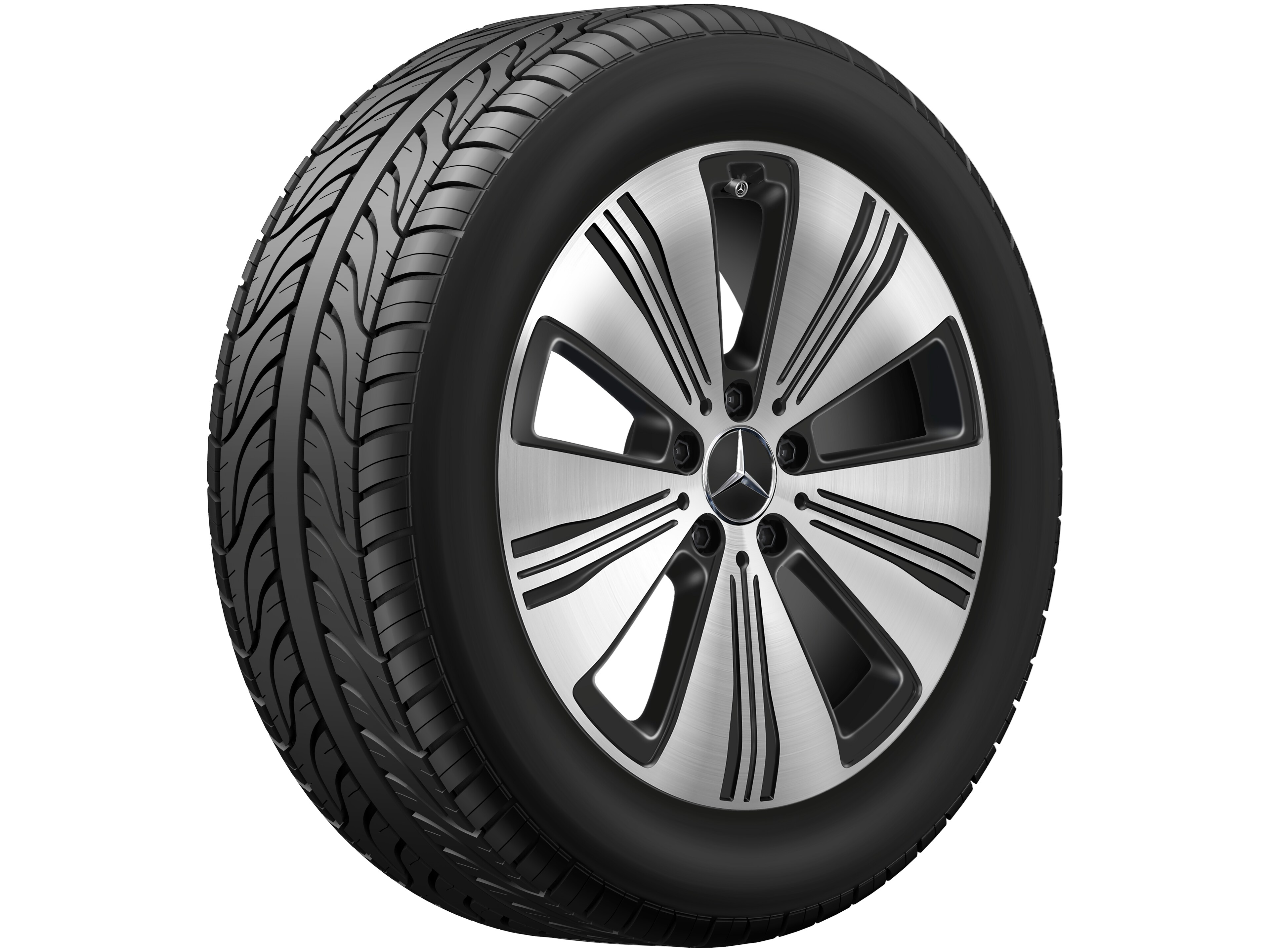 5-spoke wheel, 45.7 cm (18-inch) - 7,5 J x 18 ET 53,5, black, high-sheen