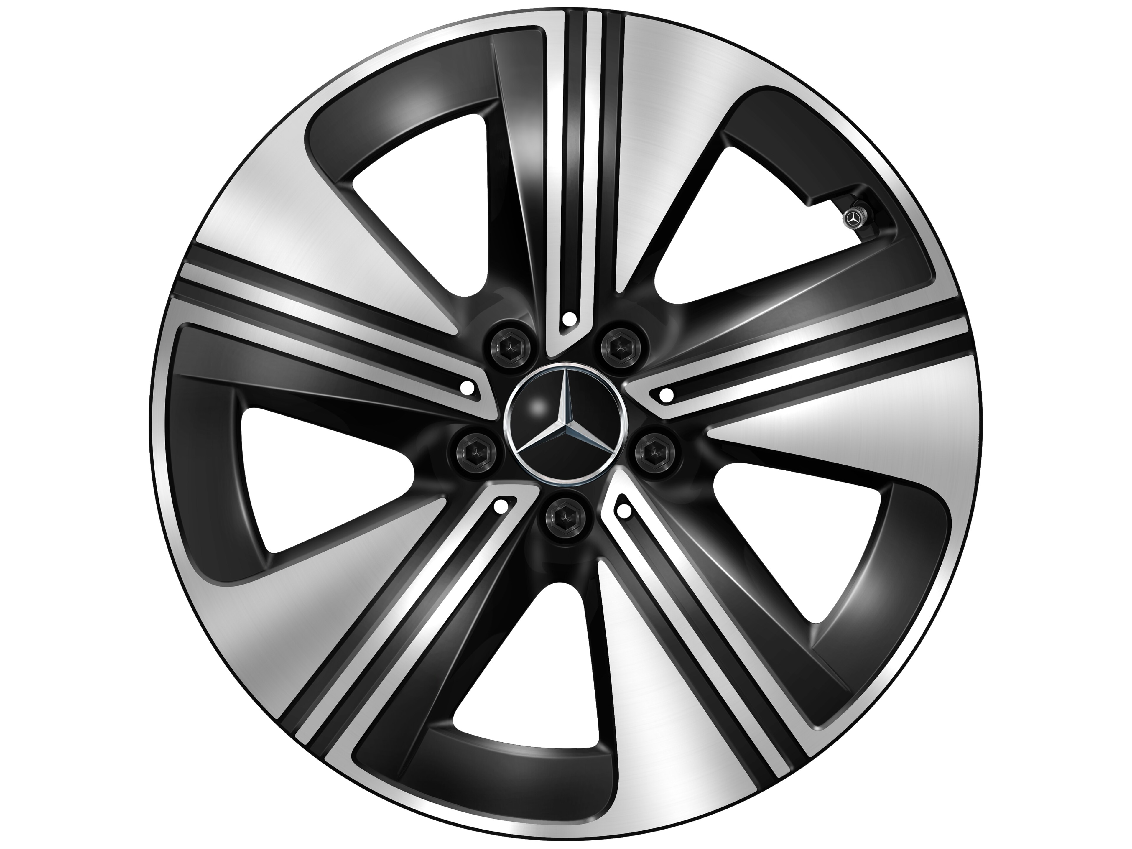 5-spoke wheel, Aero, 45.7 cm (18-inch) - 7,5 J x 18 ET 48,4, black, high-sheen