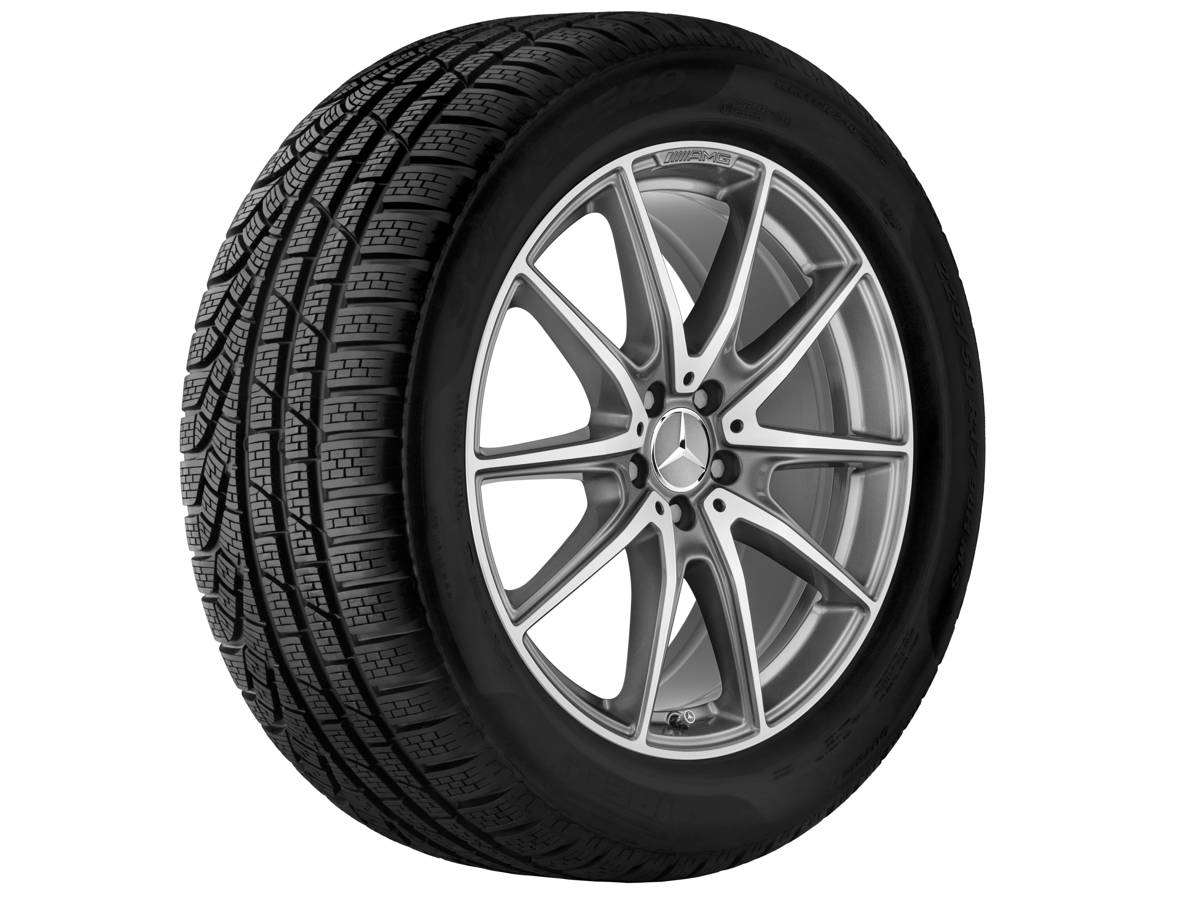 AMG 10-spoke wheel, 50.8 cm (20-inch) - 9,5 J x 20 ET 38, titanium grey, high-sheen