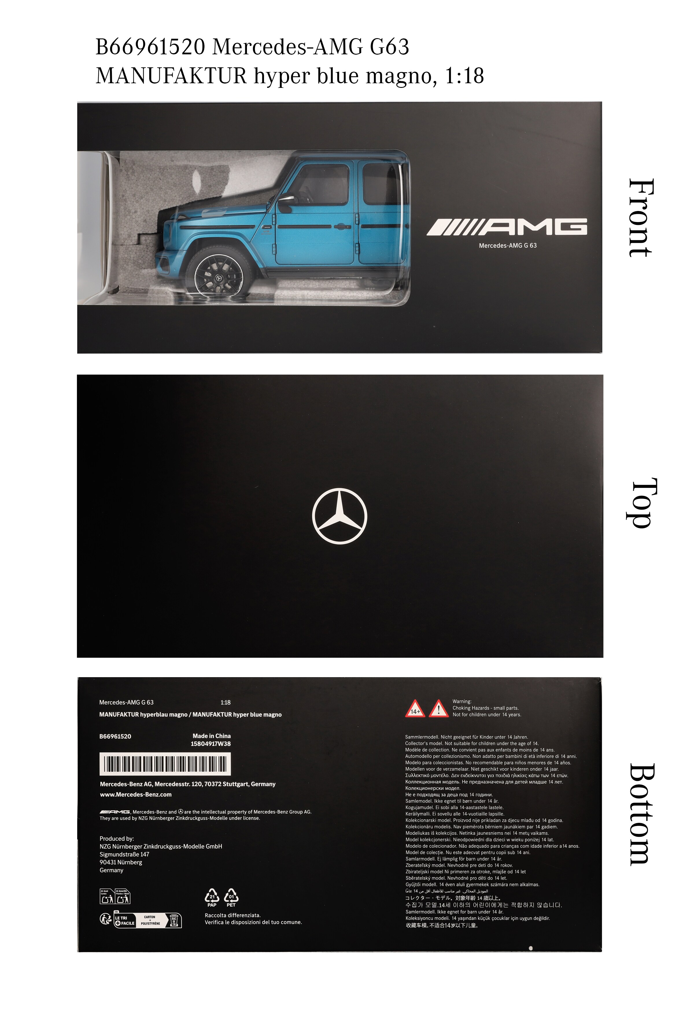 Mercedes-AMG G 63, Cross-Country Vehicle, W465 - NZG, 1:18