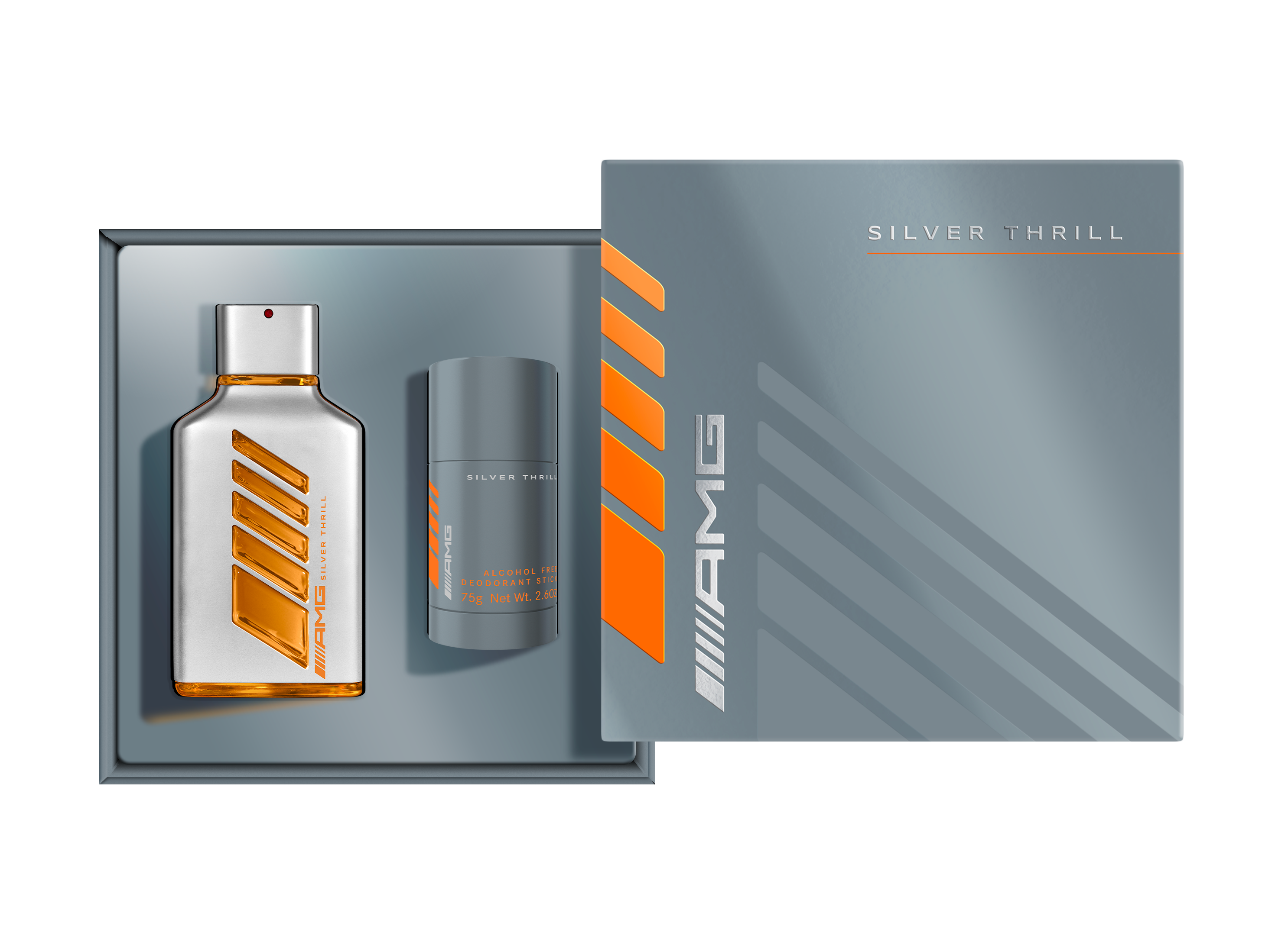 Geschenkset AMG Silver Thrill, EdP - für Herren, INCC, 100 ml