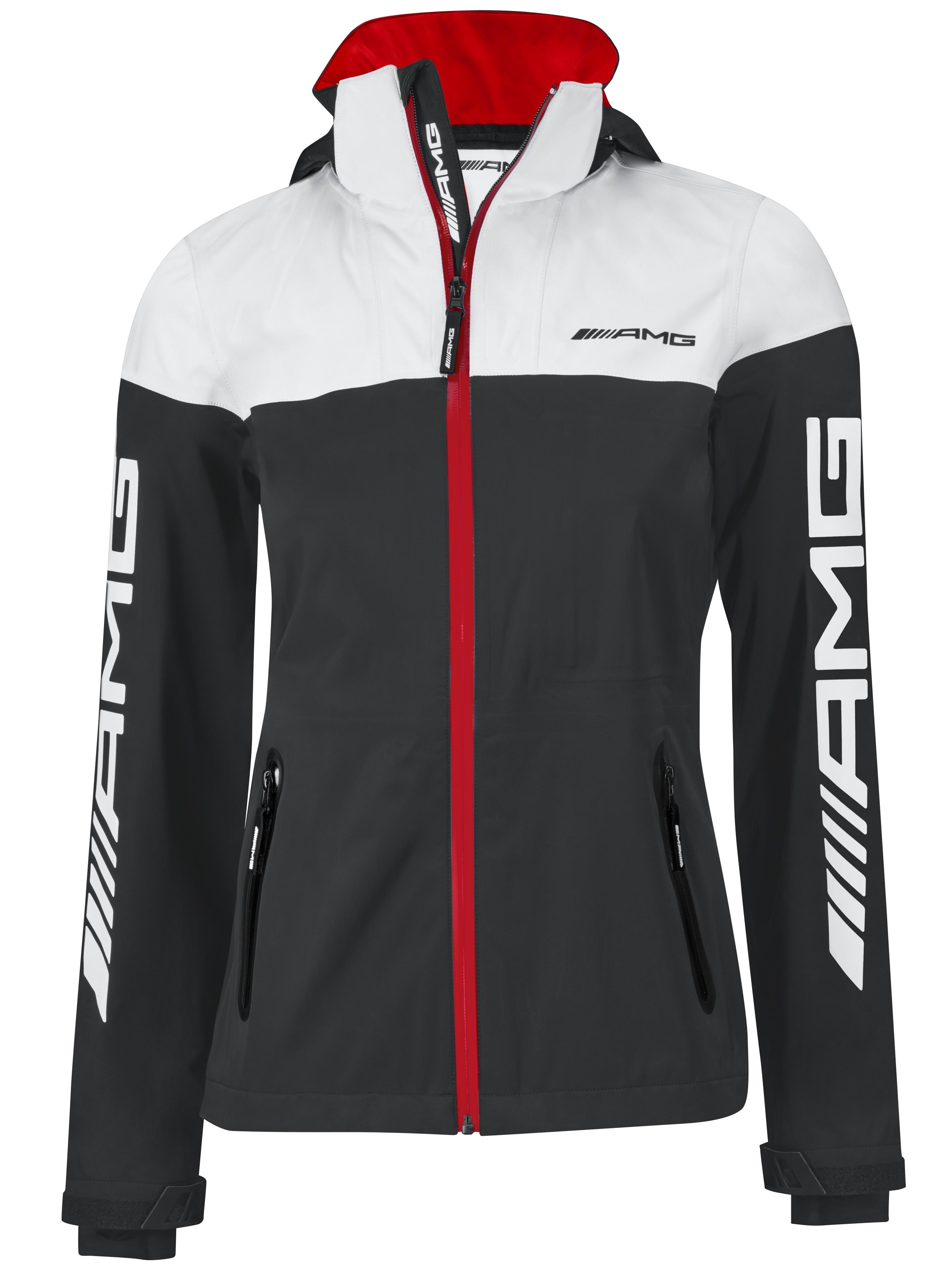 AMG ladies' softshell jacket - black / white, XXS